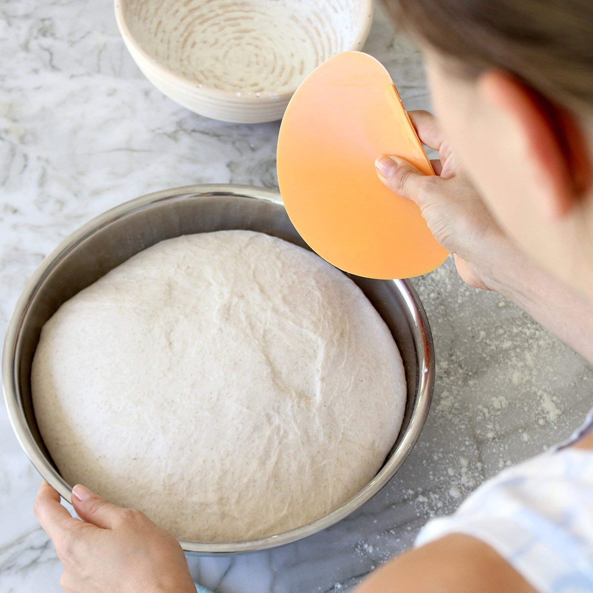 Indigo True Flexible Bowl Scraper - 1 Pc | Curved For Shaping Bread Or ...