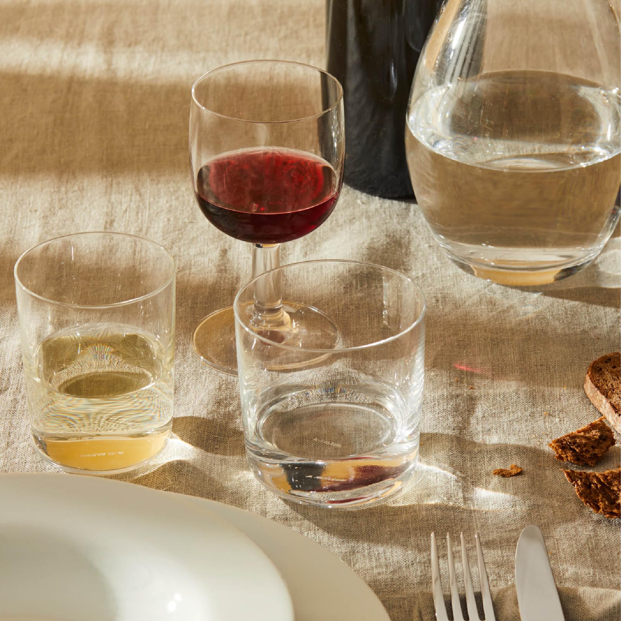 A Di Alessi 3-1/4-Inch Glass Family Water Glass, Crystalline Glass, Set Of 4