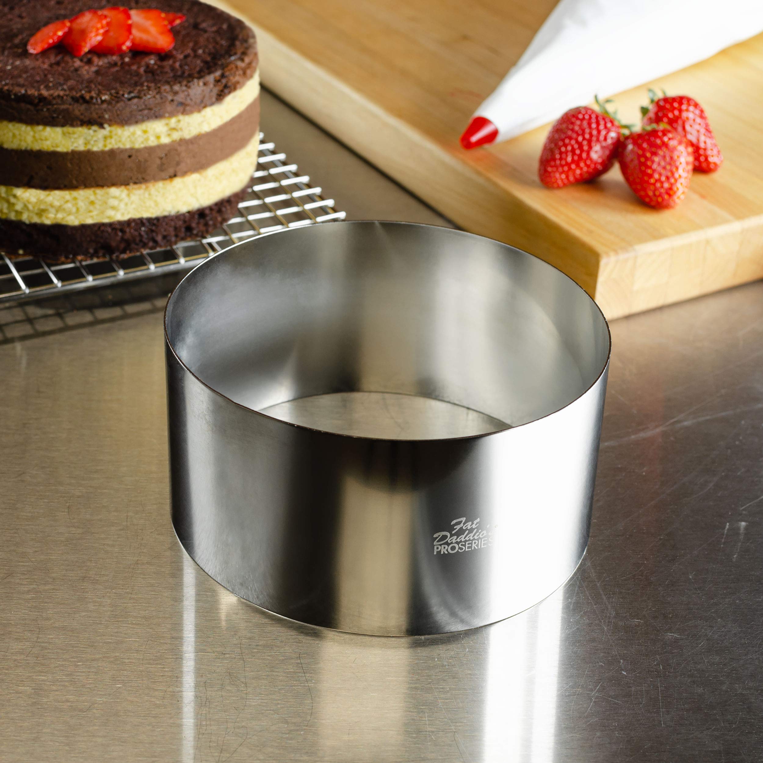 Fat Daddio's SSRD-6030 Cake & Pastry Ring  6 x 3 Inch  Silver