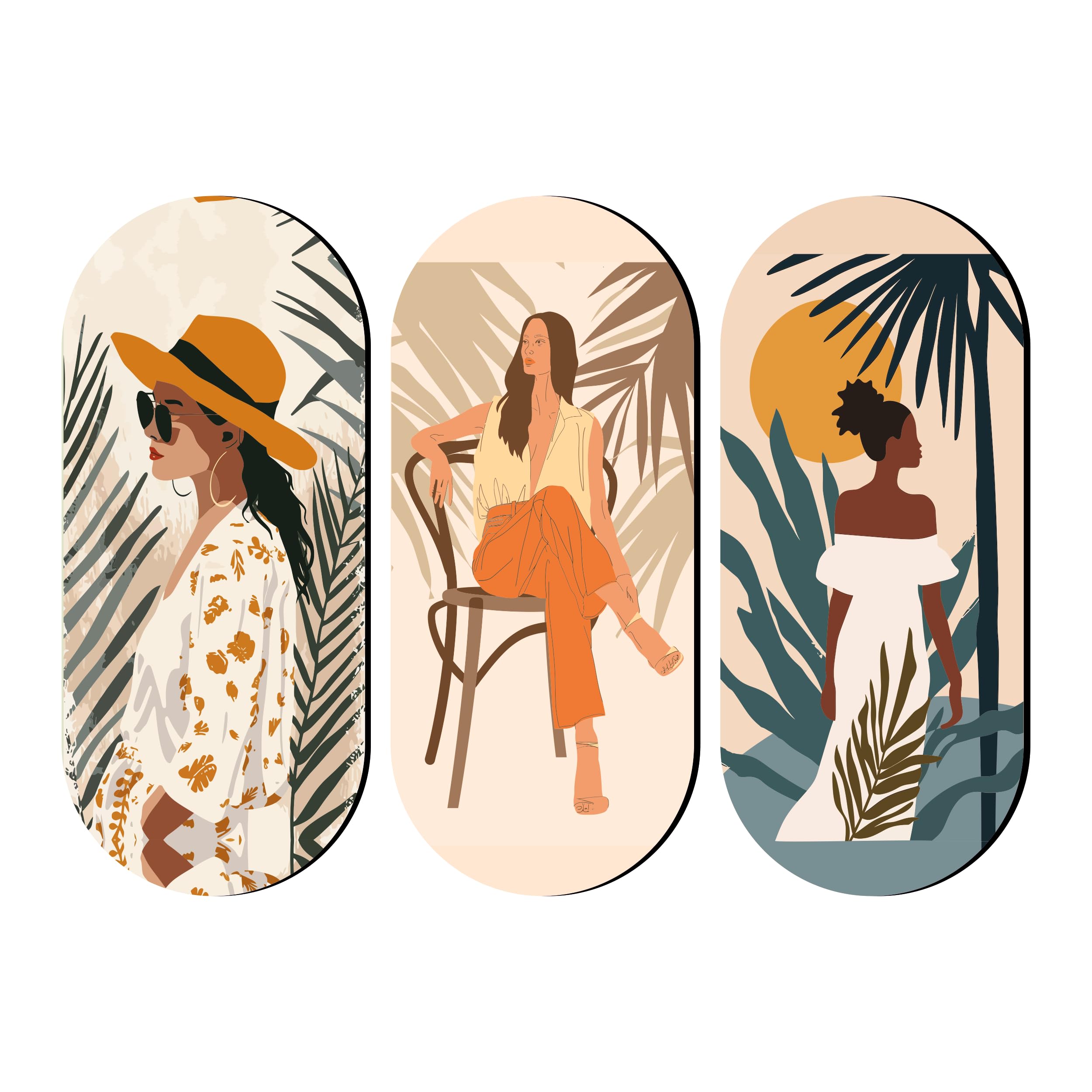 Amazingily Elegant Wall Decoration Art - Handcrafted Traditional Wooden Decor Piece (Set Of 3 | 11.5 * 5.5 Inches | Pattern-47)