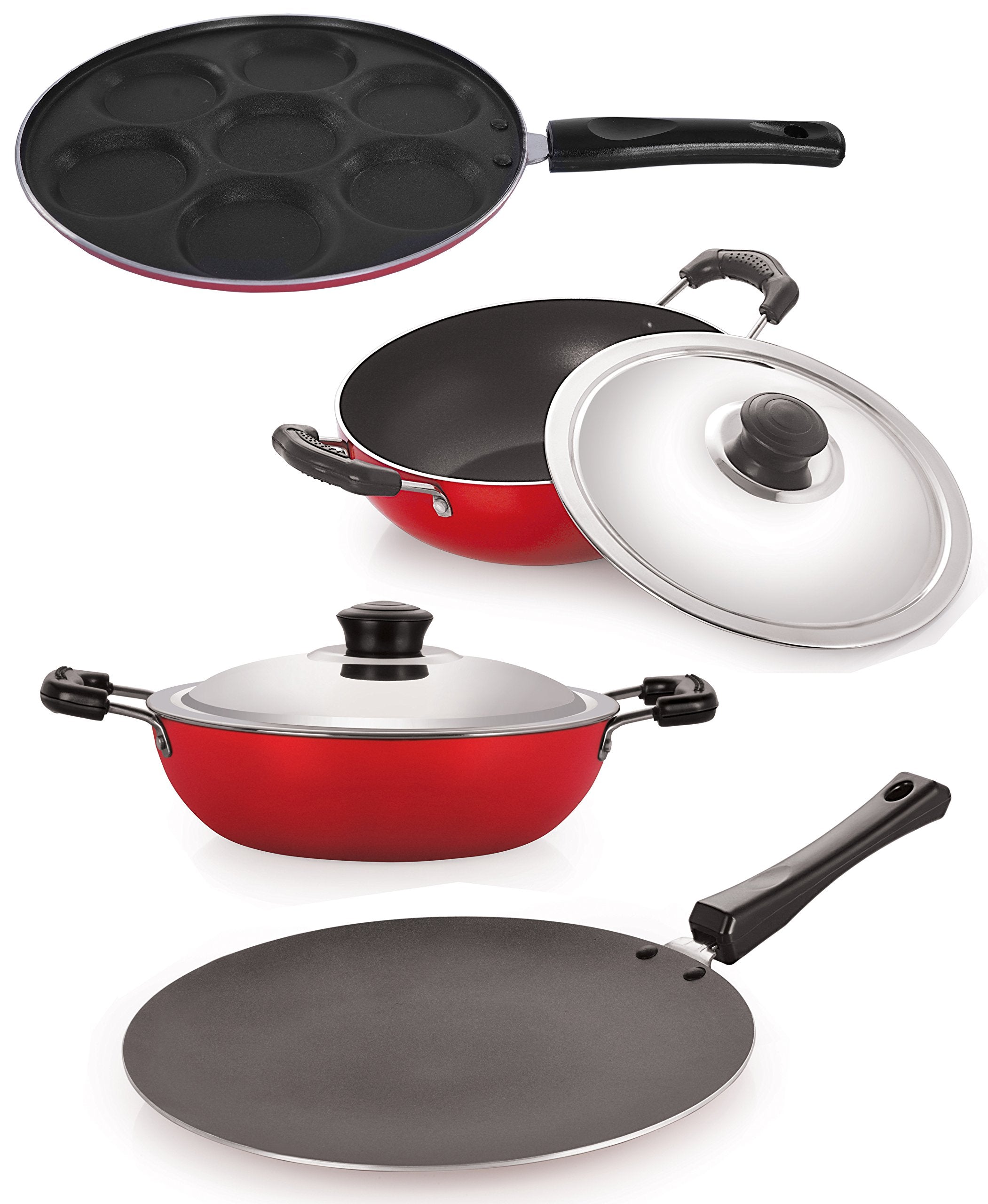 Nirlon NonStick Aluminium Tawas And Kadhais Combo Gift Set