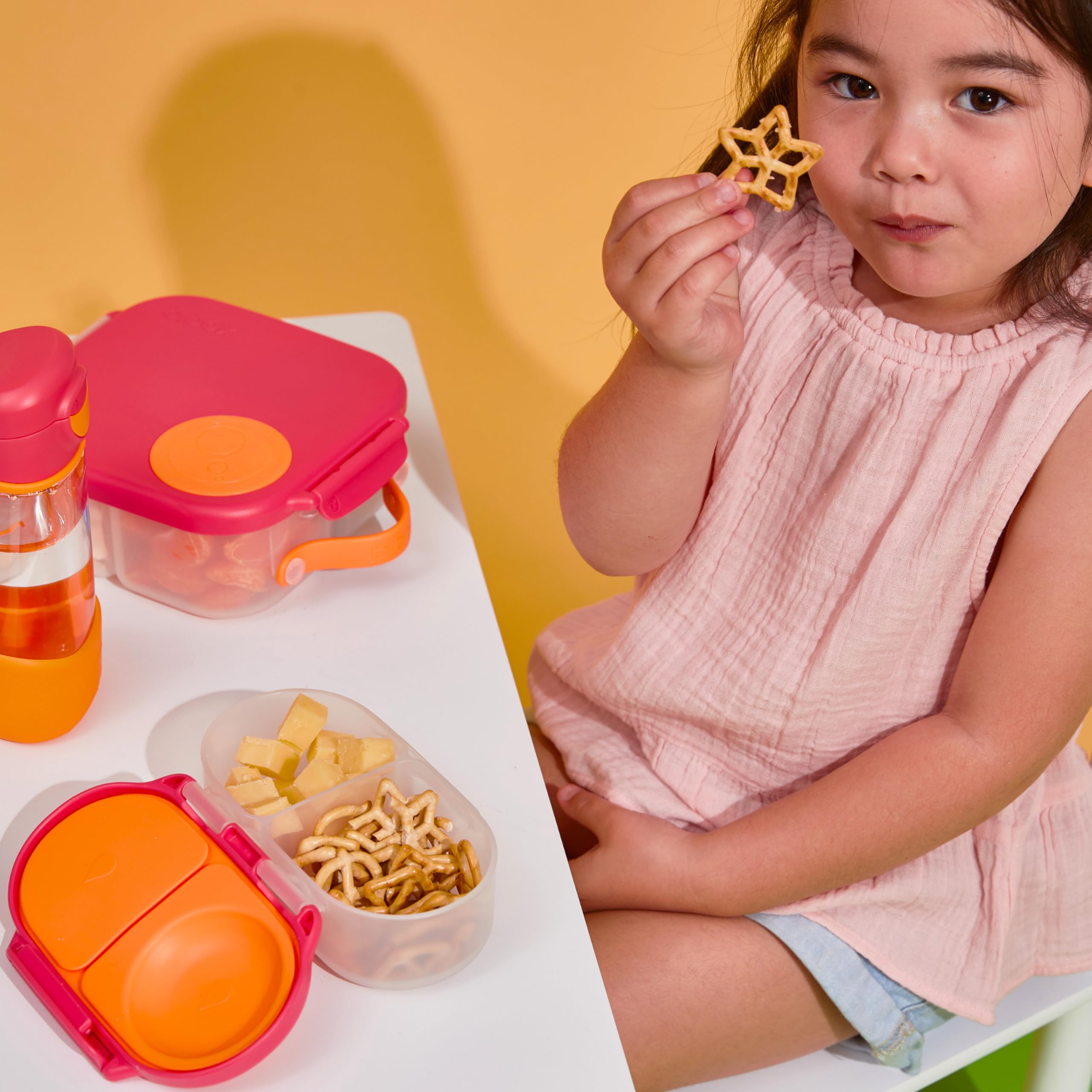 B.Box Snack Box For Kids & Toddlers: 2 Compartment Containers, Mini Bento Lunch Box. Leak Proof, Bpa Free. Ages 4 Months+ (Emera