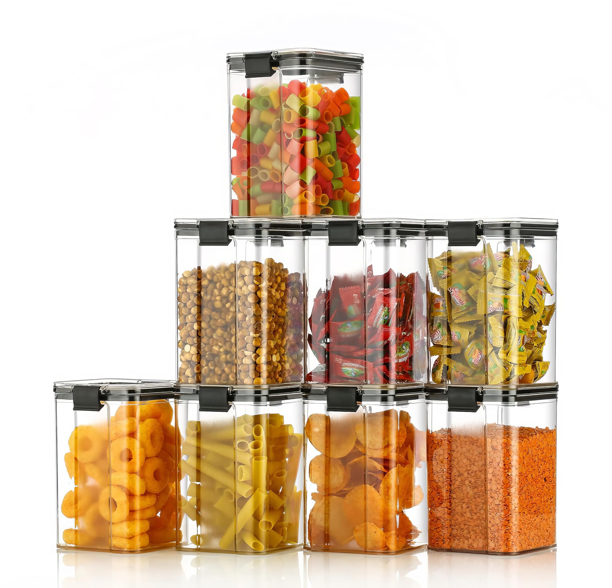 Flymore Plastic Kitchen Containers Set, Air Tight Container For Kitchen Storage Set, Kitchen Accessories Items, Kitchen Organize