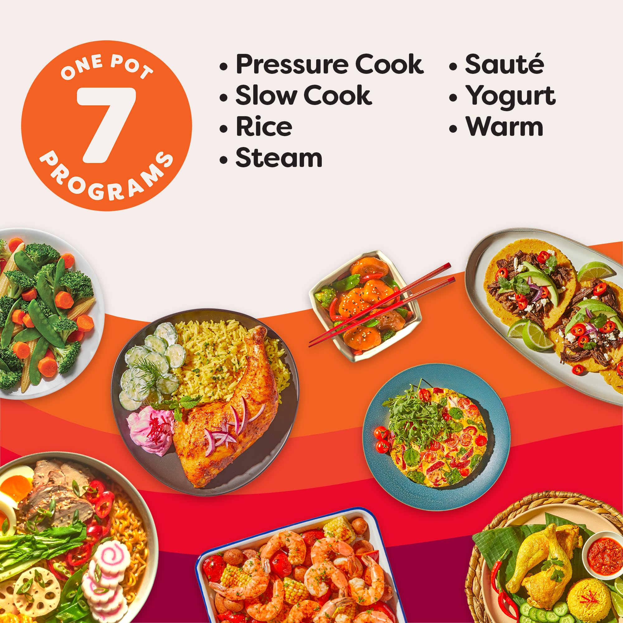 Instant Pot Duo 7-in-1 Electric Pressure Cooker, 6 Quart Stainless Steel, Model DUO 60, Includes App with 800+ Recipes