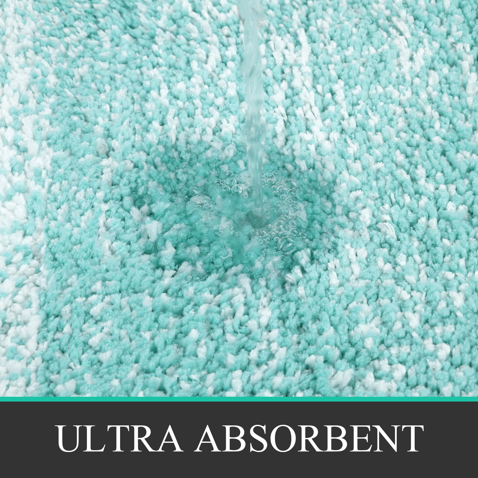 Bsmathom Bath Rug Set 4 Piece With Toilet Lid Cover And Rug Set, Absorbent Non-Slip Bath Rugs Washable, Soft Shaggy Bathroom Mat