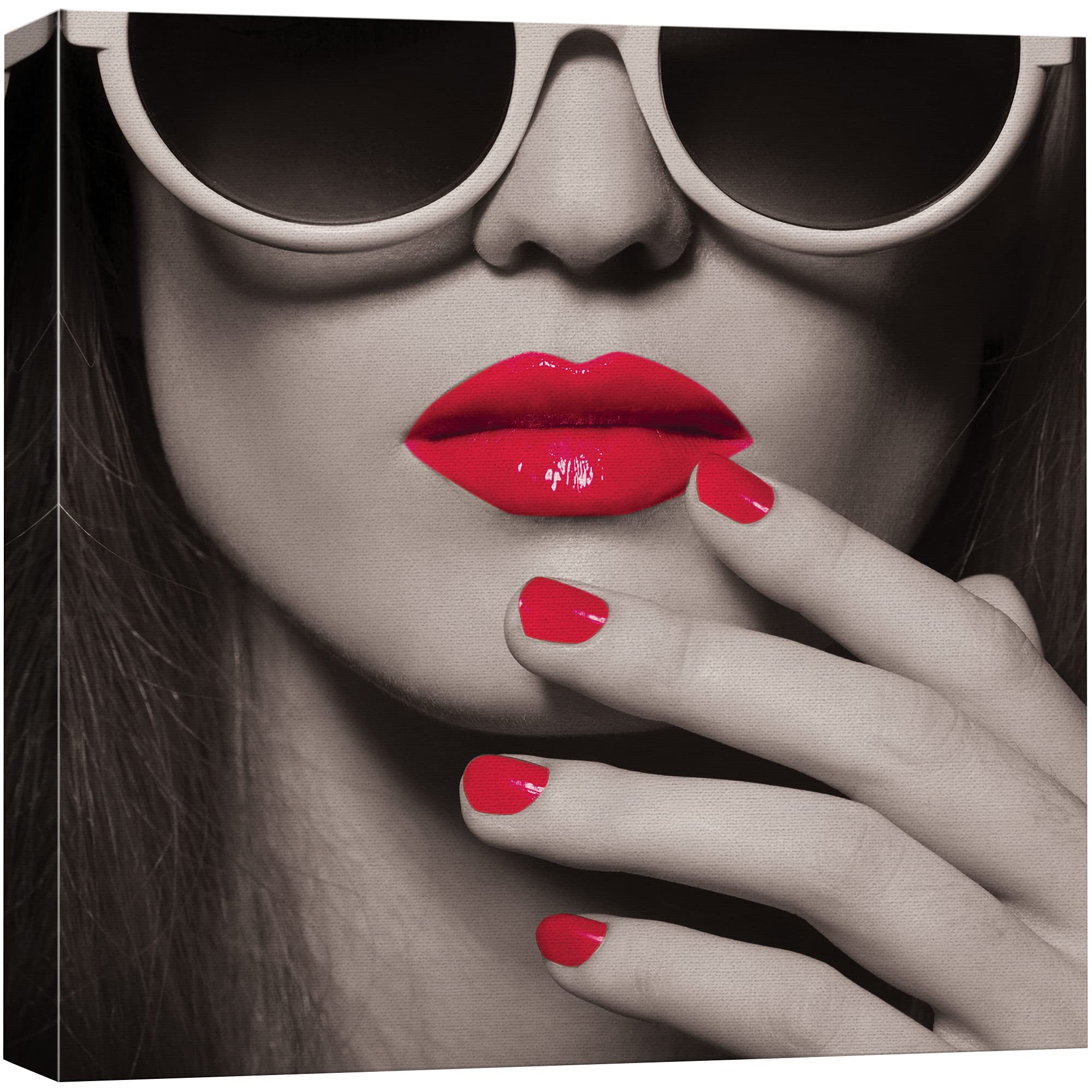 Wall26 Canvas Print Wall Art Pop Of Color Fashionable Woman People Fashion Photography Realism Chic Scenic Relax/Calm Multicolor