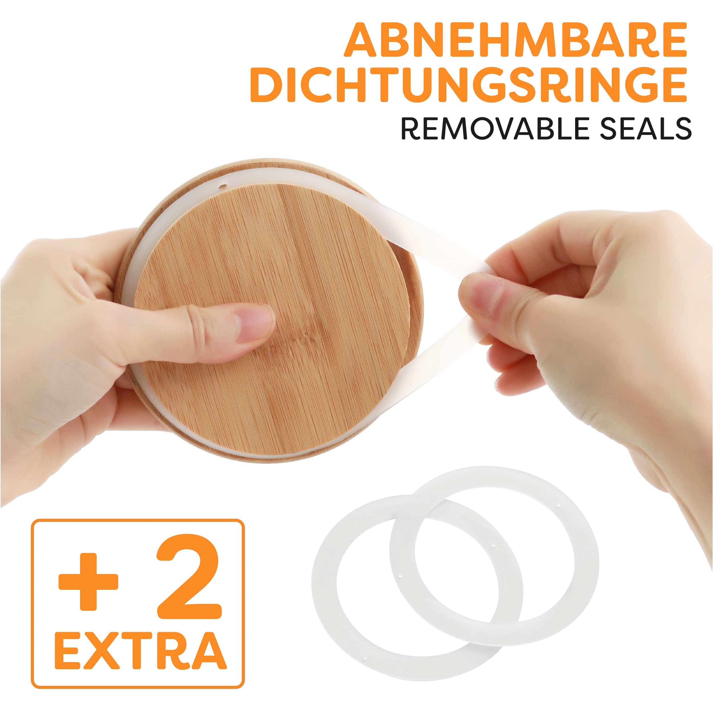 Spaghetti Storage Jar Glass With Lid 64Oz - Airtight - With 2 Extra Silicone Seals - Dishwasher Safe - 12In Tall