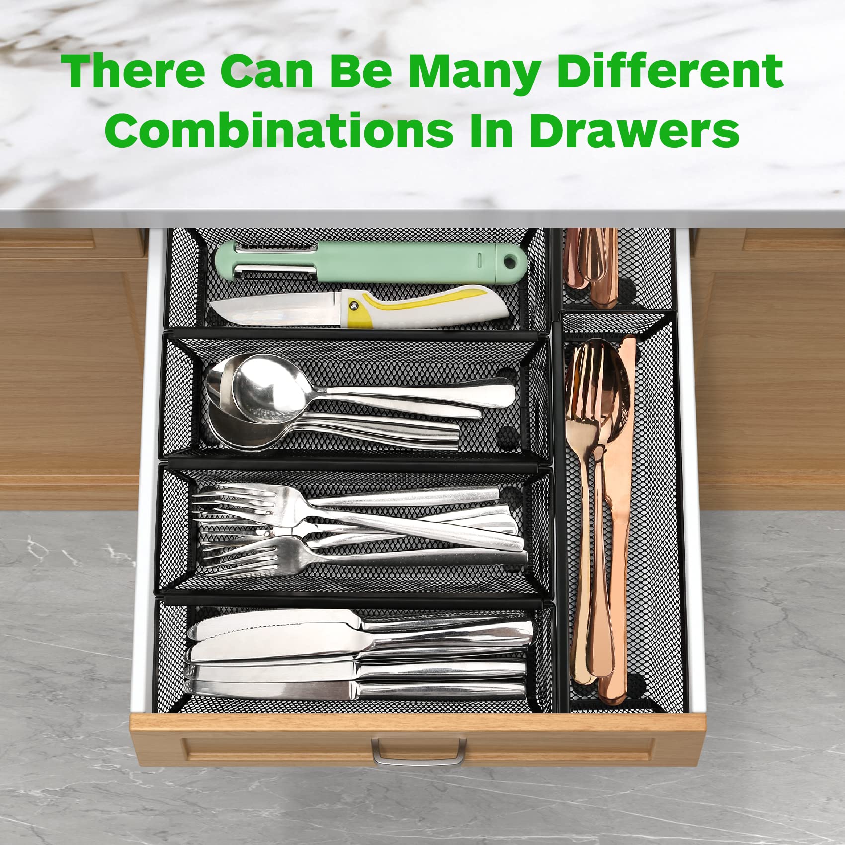 Smgmg Silverware Drawer Organizer, Silverware Organizer For Drawer, 6 Pack Utensil Organizer For Kitchen Drawers, Kitchen Drawer