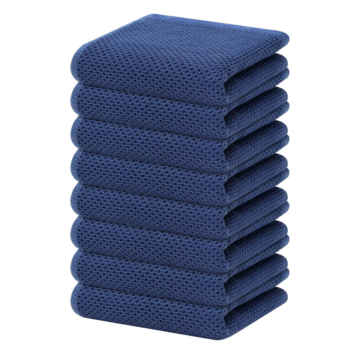 Homaxy 100% Cotton Waffle Weave Kitchen Dish Towels, Ultra Soft Absorbent Quick Drying Cleaning Towel, 13 X 28 Inches, 8-Pack, N