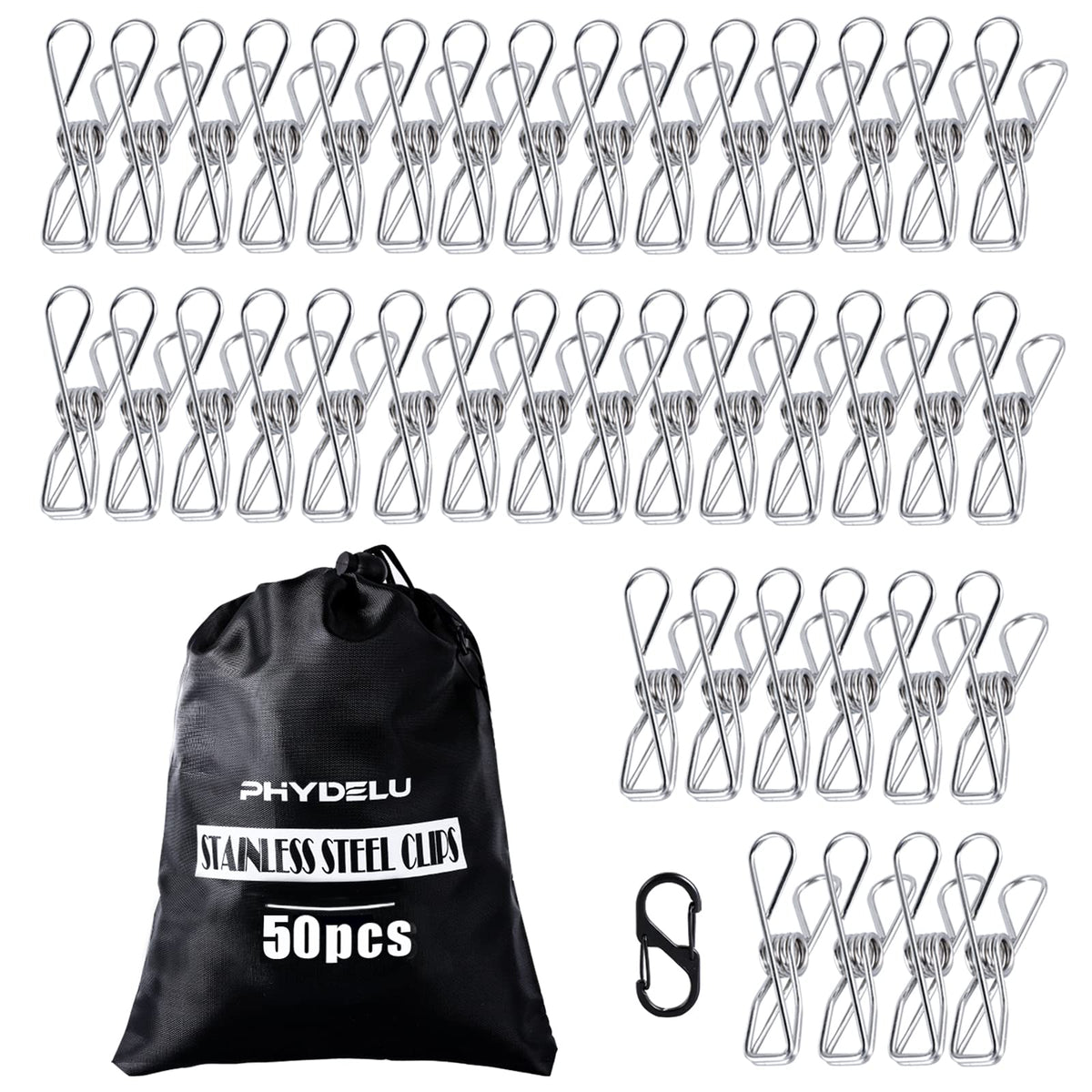 50Pcs Clothes Pins Heavy Duty Outdoor, Clothespins For Hanging Clothes, Laundry Cloths Pin Clips Clothes Pin Clothespin Close Cl