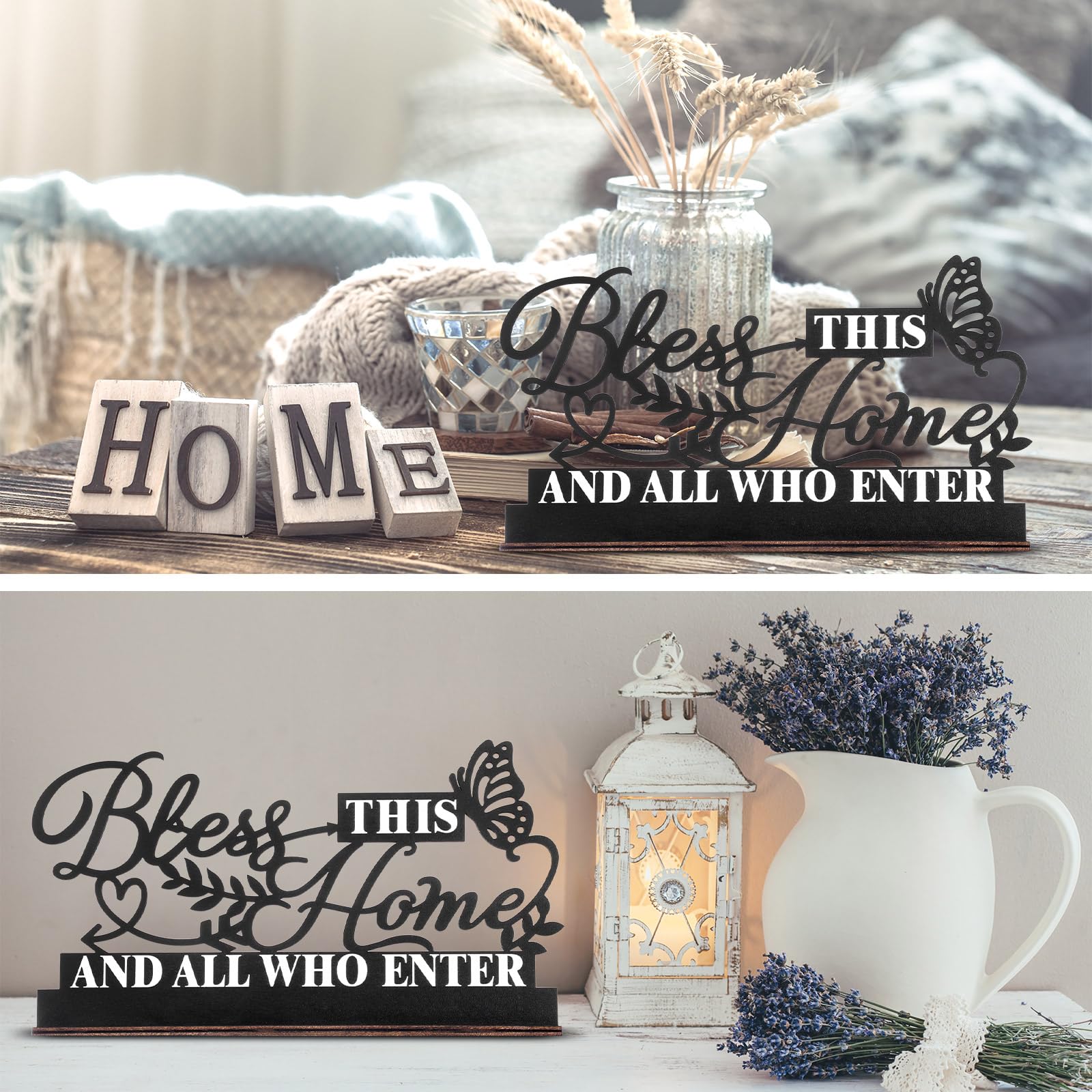 Jetec Inspirational Table Art with God All Things Are Possible Positive Sign Home Table Decoration, Motivational Centerpieces Le