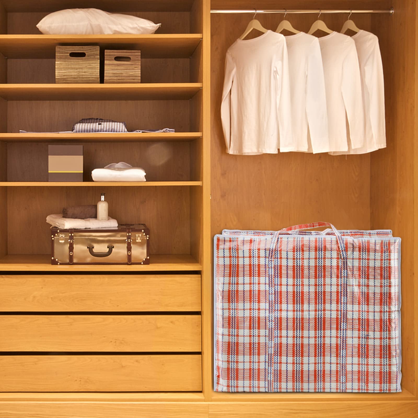 Hiceeden 9 Pack 108L Checkered Moving Storage Bags, Extra Large Travel Plaid Bag Alternative To Moving Boxes, Dorm Laundry Tote