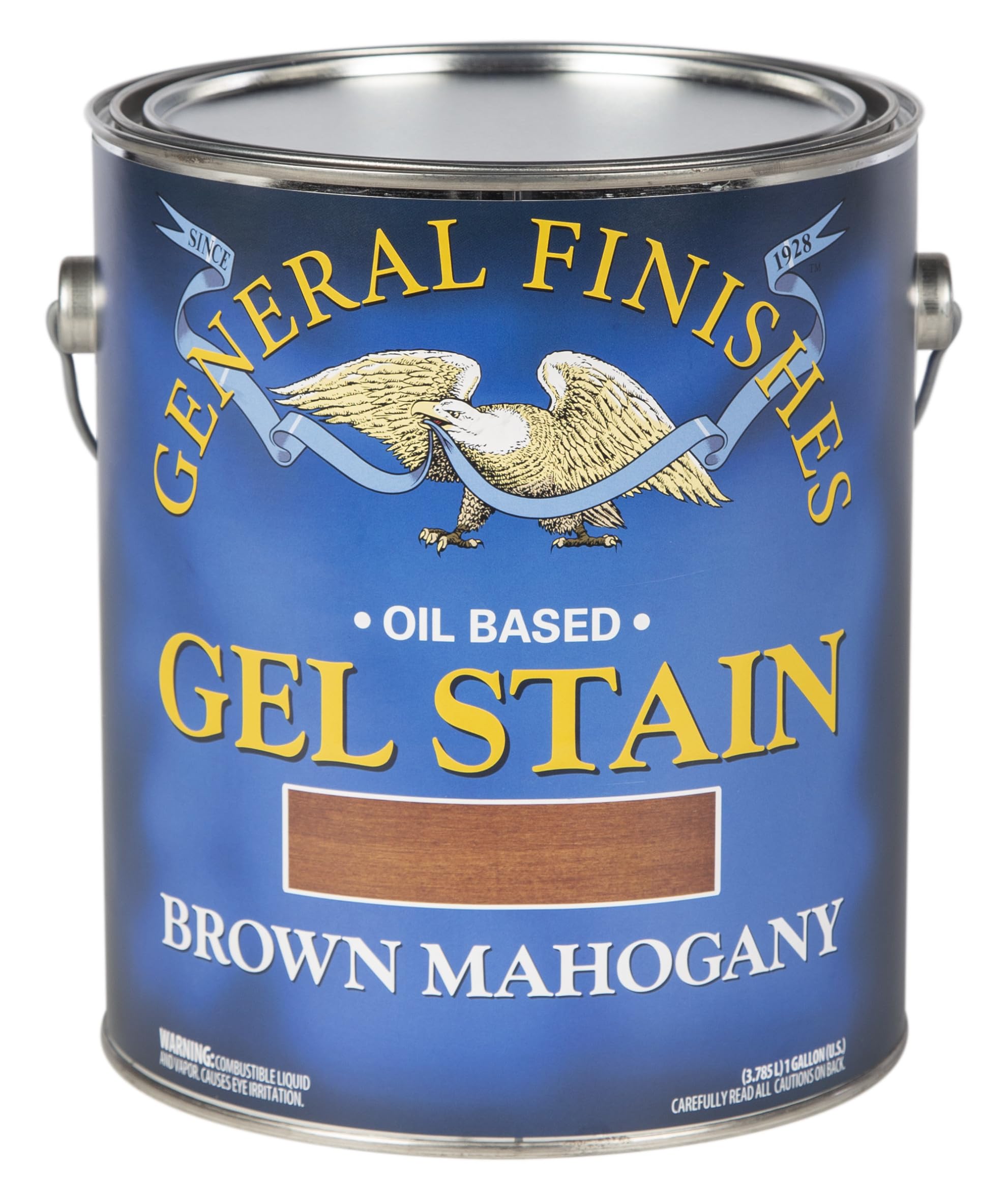General Finishes Oil Base Gel Stain, 1 Gallon, Brown Mahogany-New Condition