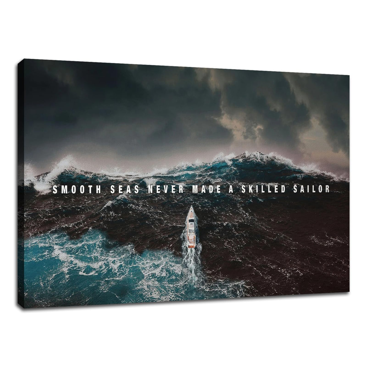 Inspirational Canvas Wall Art Motivational Success Painting Smooth Seas Picture Poster Positive Motto Office Quotes Print Artwor