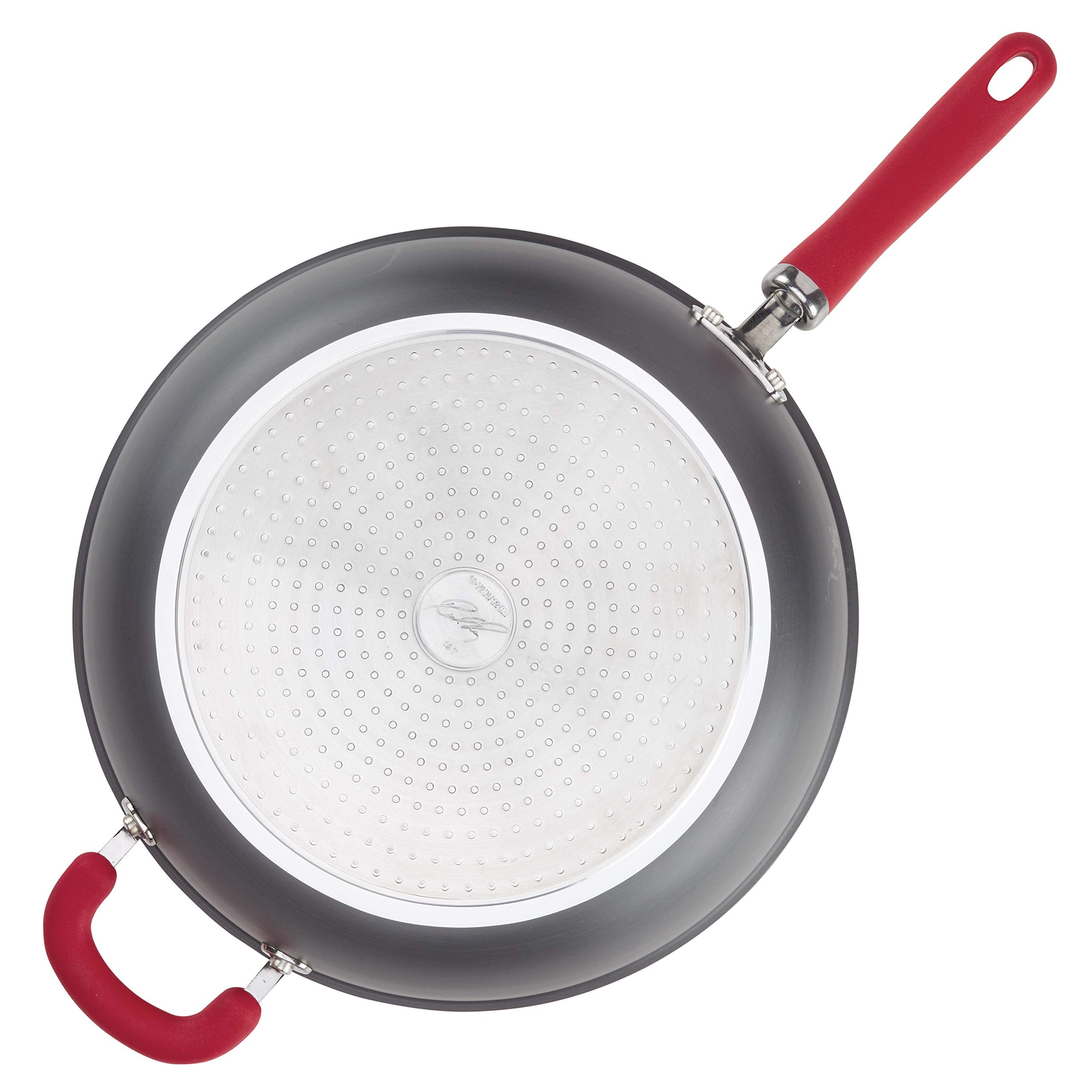 Rachael Ray Create Delicious Deep Hard Anodized Nonstick Frying Pan / Fry Pan / Hard Anodized Skillet - 12.5 Inch, Gray