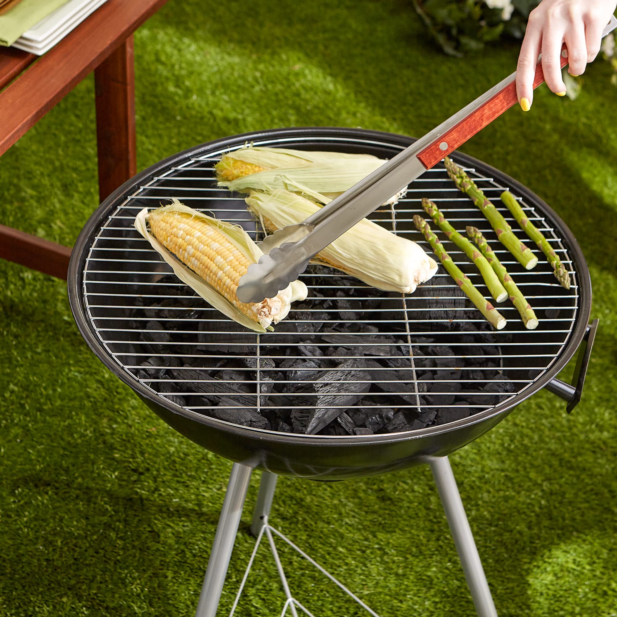 Rsvp International Endurance Bbq Locking Tongs, 18'' | Flip Burgers Or Kabobs W/ Long Handle That Keeps Hands Safe From Fire | M
