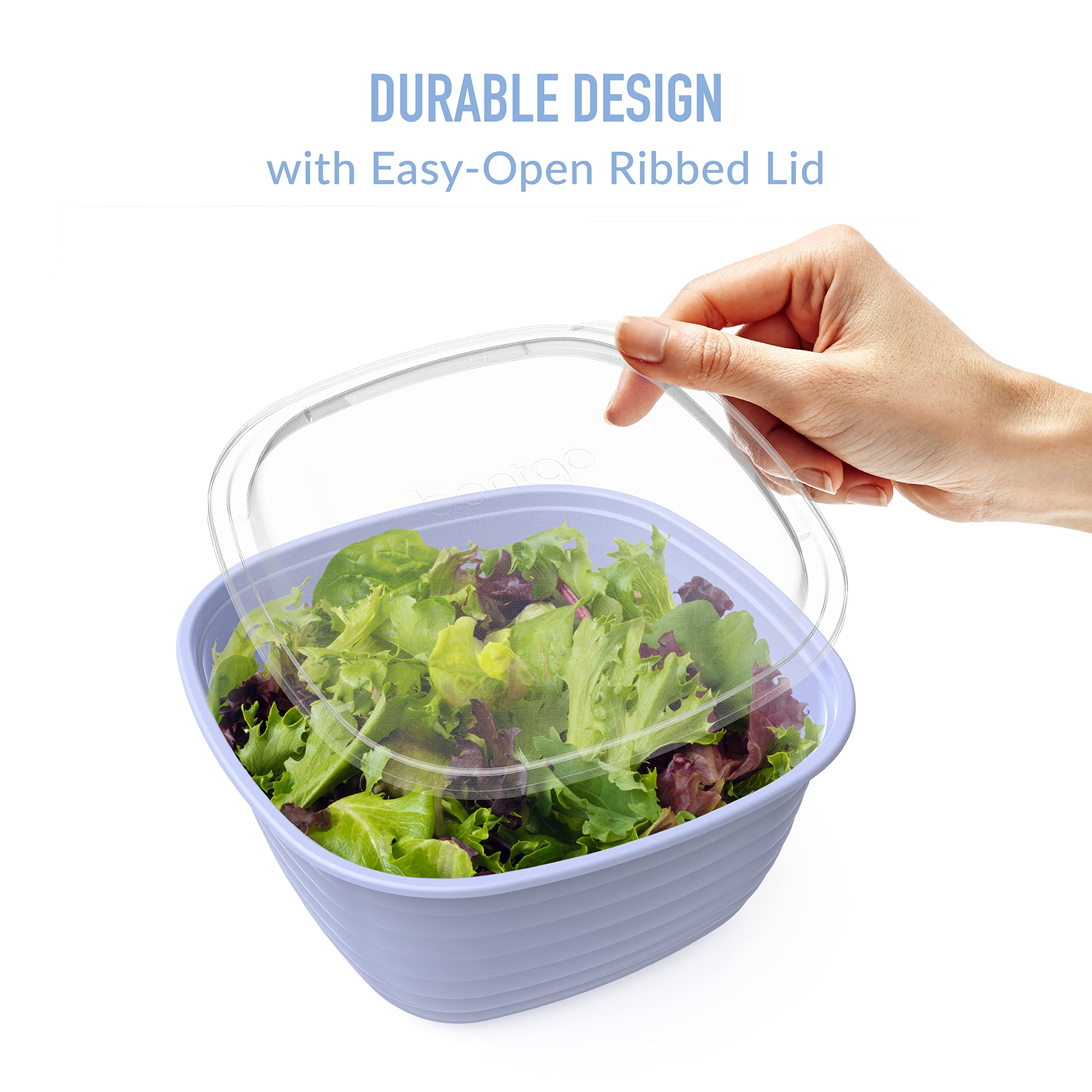 Bentgo Prep - 1-Compartment Bowls With Custom Fit Lids - Reusable, Microwaveable, Durable Bpa-Free, Freezer And Dishwasher Safe