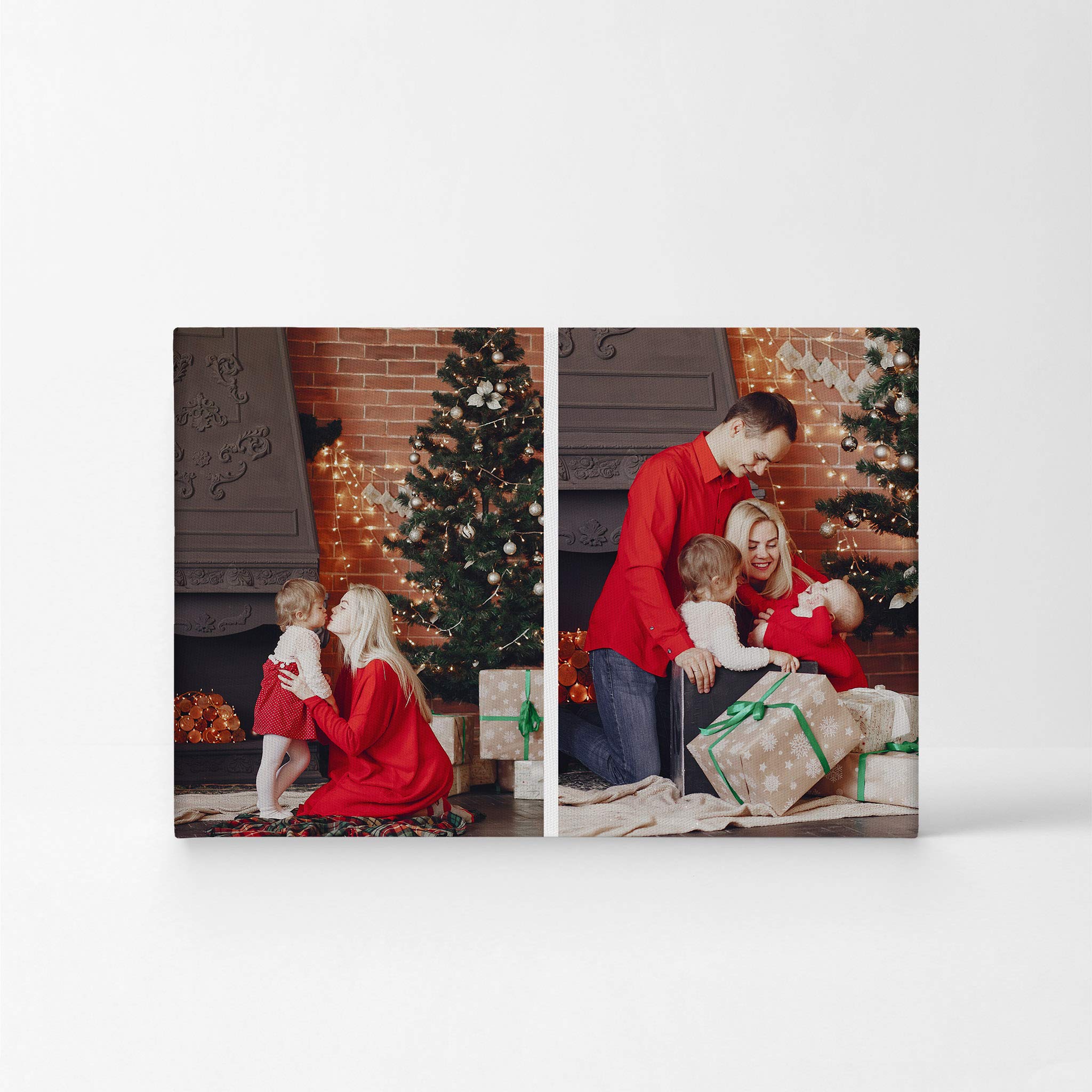 Smile Art Design Custom Canvas Print with your Photos Personalized Photo 2 Images Collage Picture Custom Photo Prints Personalized Gifts for men women Gift Decorations - 8x12 inches