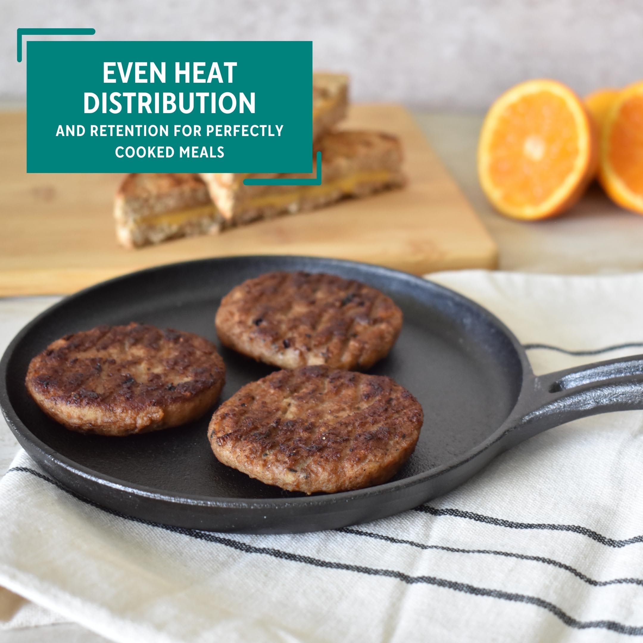 Mirro 6In Cast Iron Preseasoned Mini Griddle