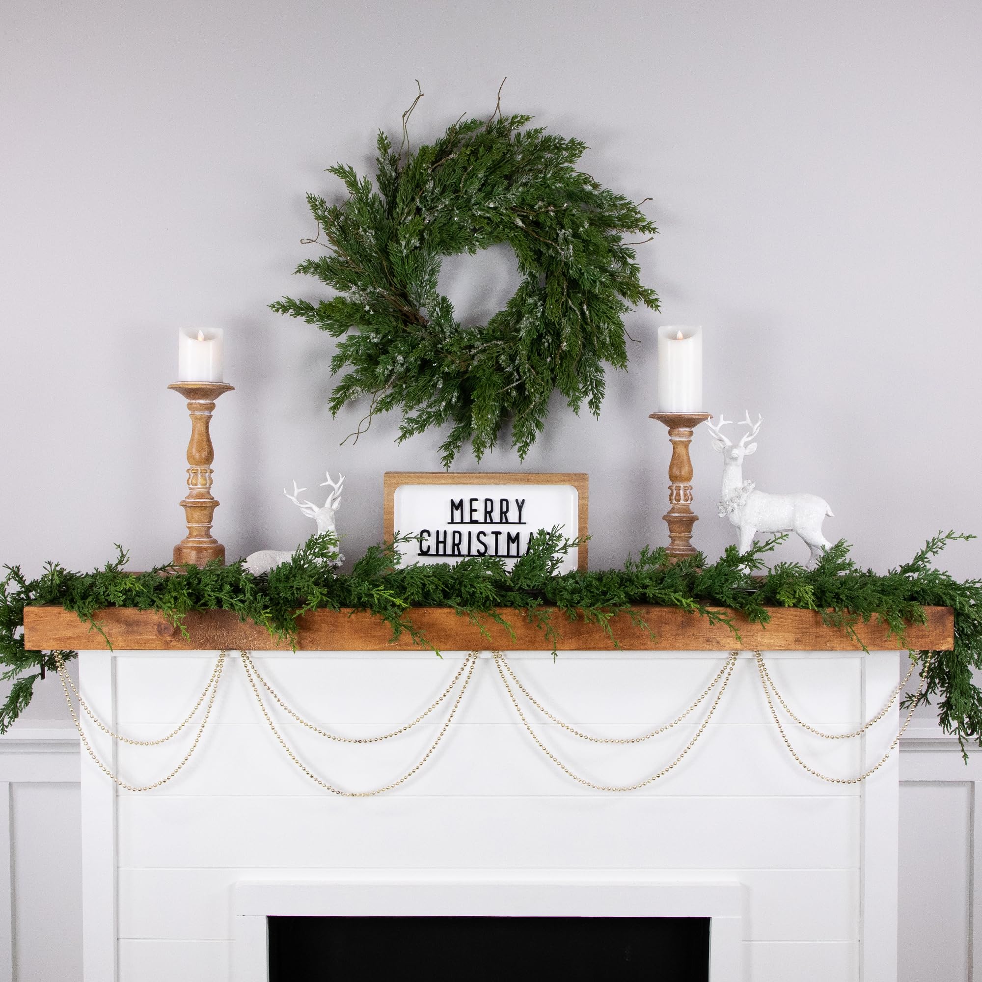 Northlight Metallic Celestial Gold Lam Beaded Christmas Garland 15' x 6mm