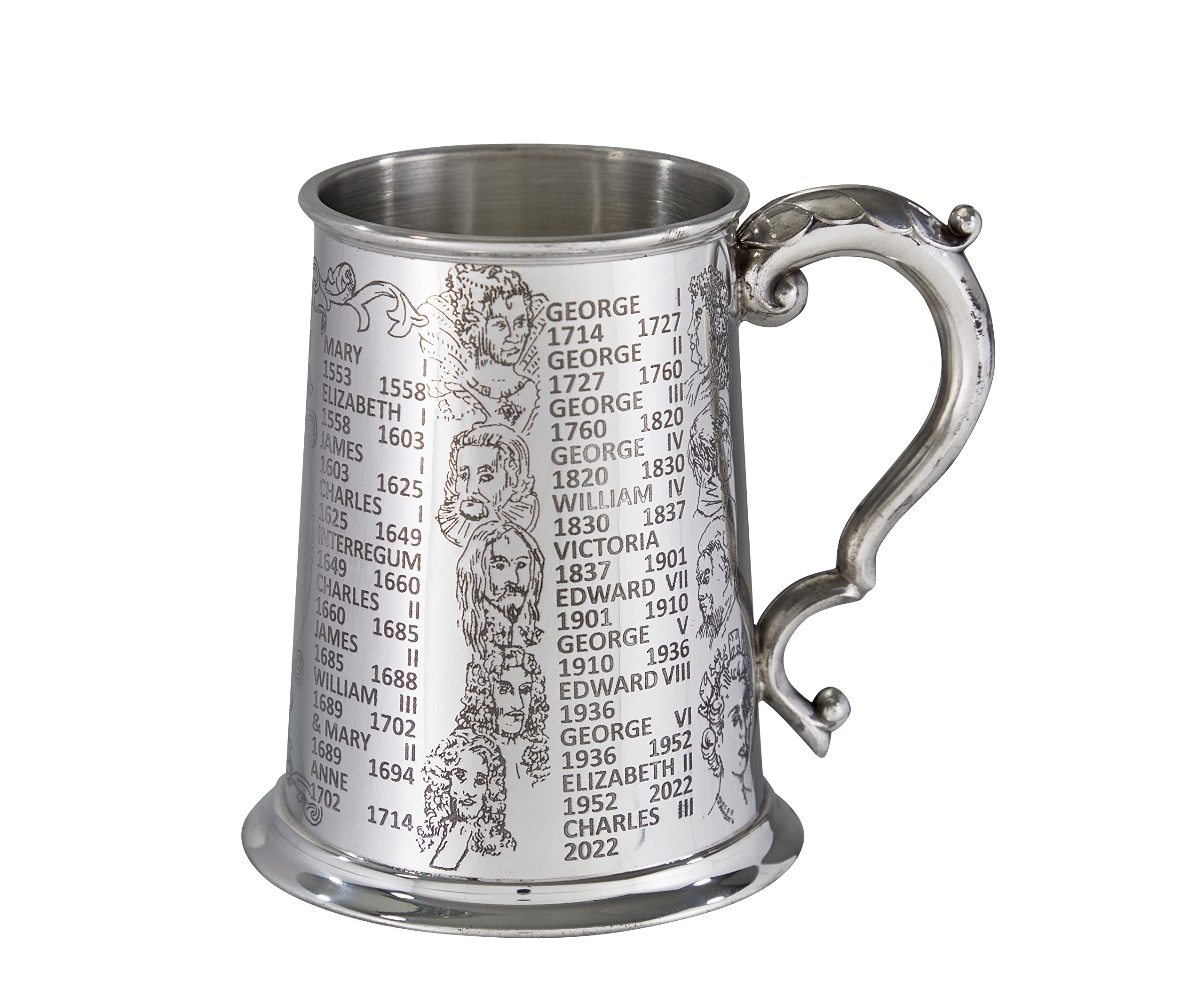 Great Gifts Uk Wentworth Pewter- Kings And Queens Pewter Tankard