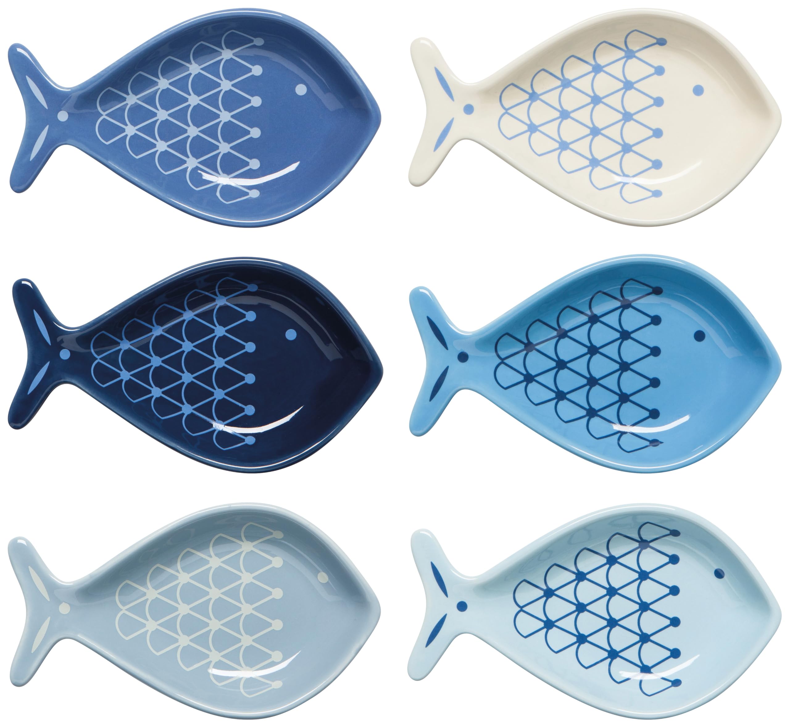 Now Designs Aveiro Shaped Pinch Bowls Set of 6, 6 CT