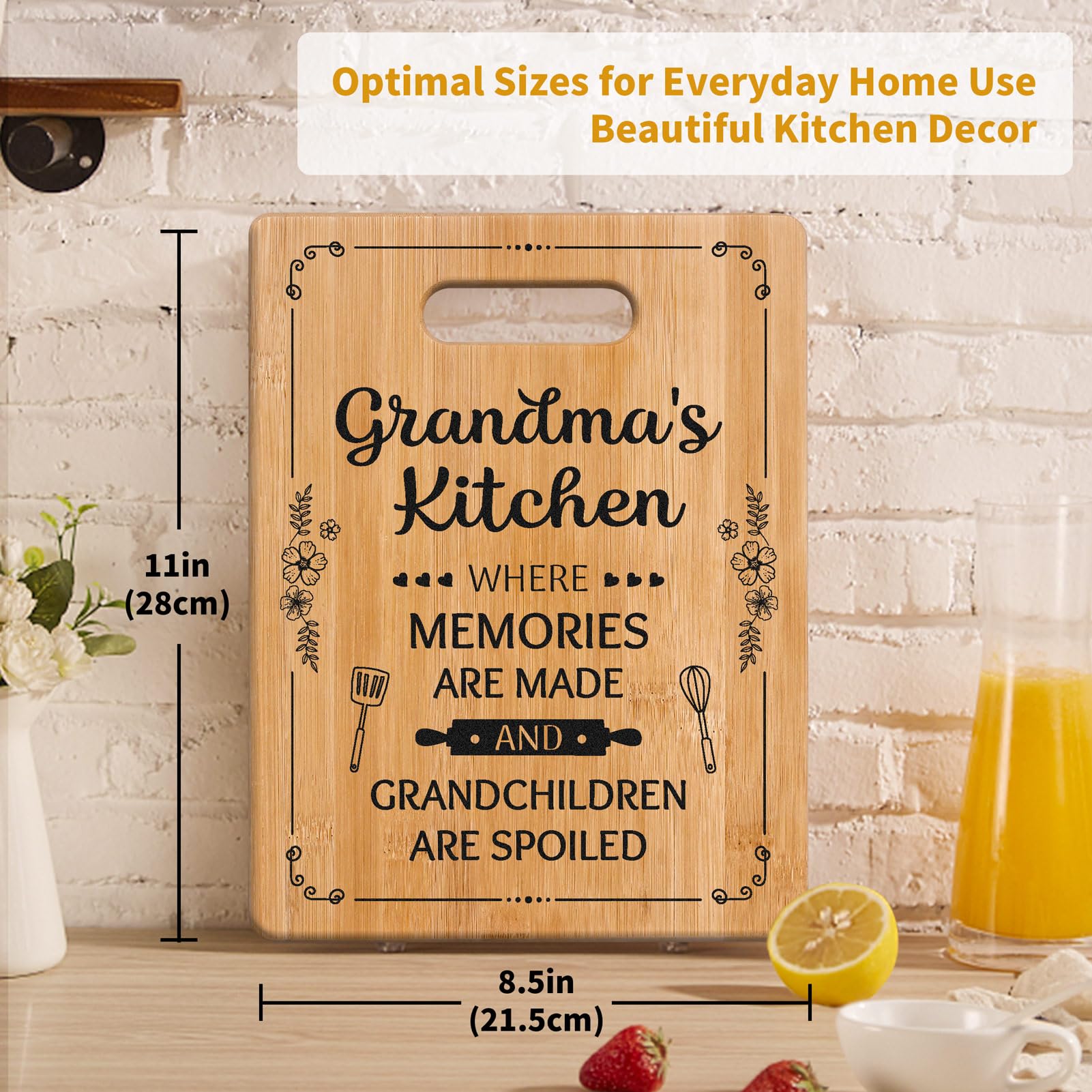 Grandma Gifts, Grandma Birthday Gifts, Unique Grandma s Cutting Board, Best Christmas Birthday Mothers Day Gifts for Grandmother