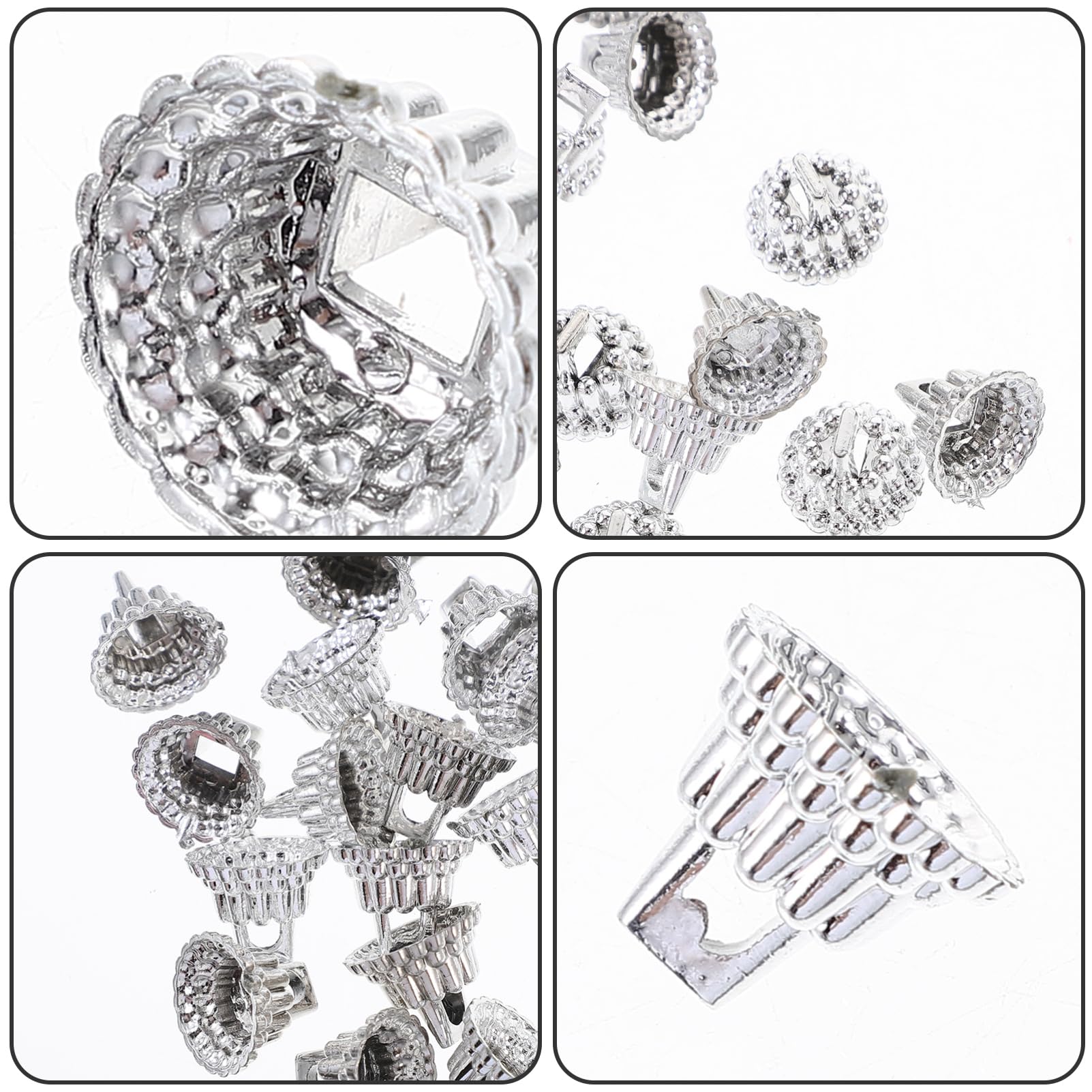 Veemoon 1set Replaceable Christmas End Caps Pendant for Holiday Ornaments Easy to Install Secure for Xmas Decorations and Tree D