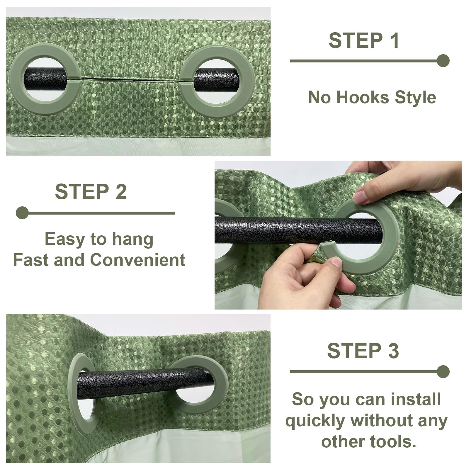 Final Friday Green Waffle Weave Shower Curtain With Snap In Liner Polyester Fabric Hotel And Spa Bathroom Decor Set Waterproof D