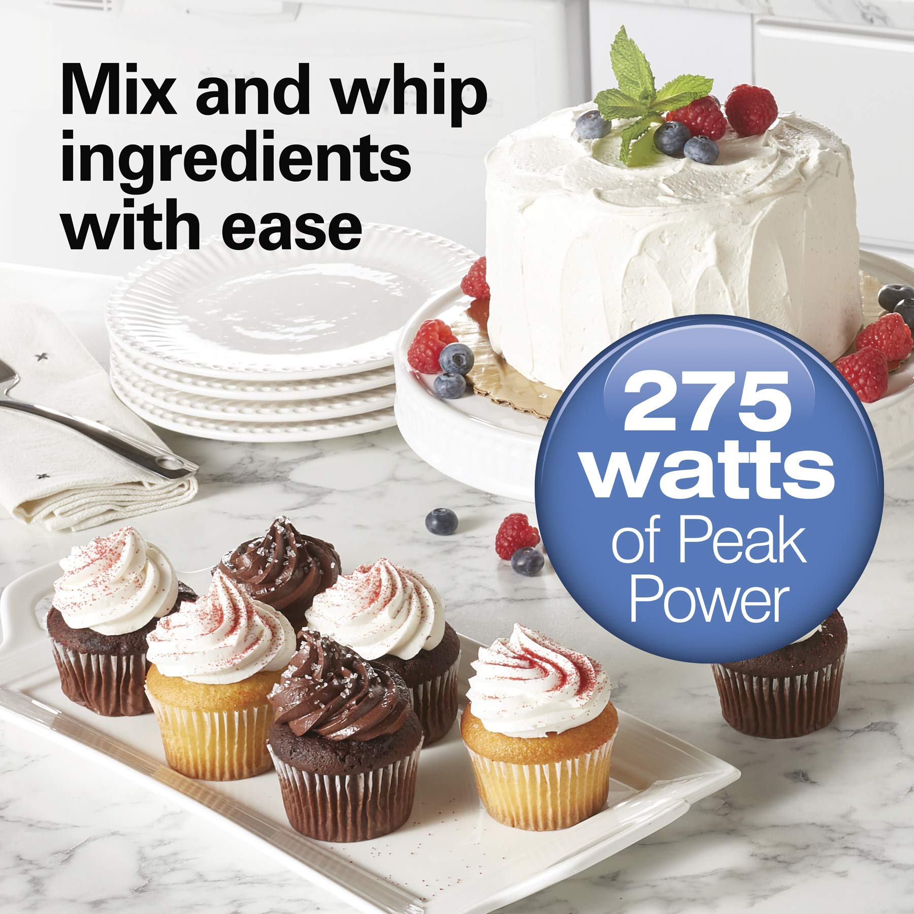 Hamilton Beach 6-Speed Electric Hand Mixer With Snap-On Case, Beaters, Whisk, Black (62692)