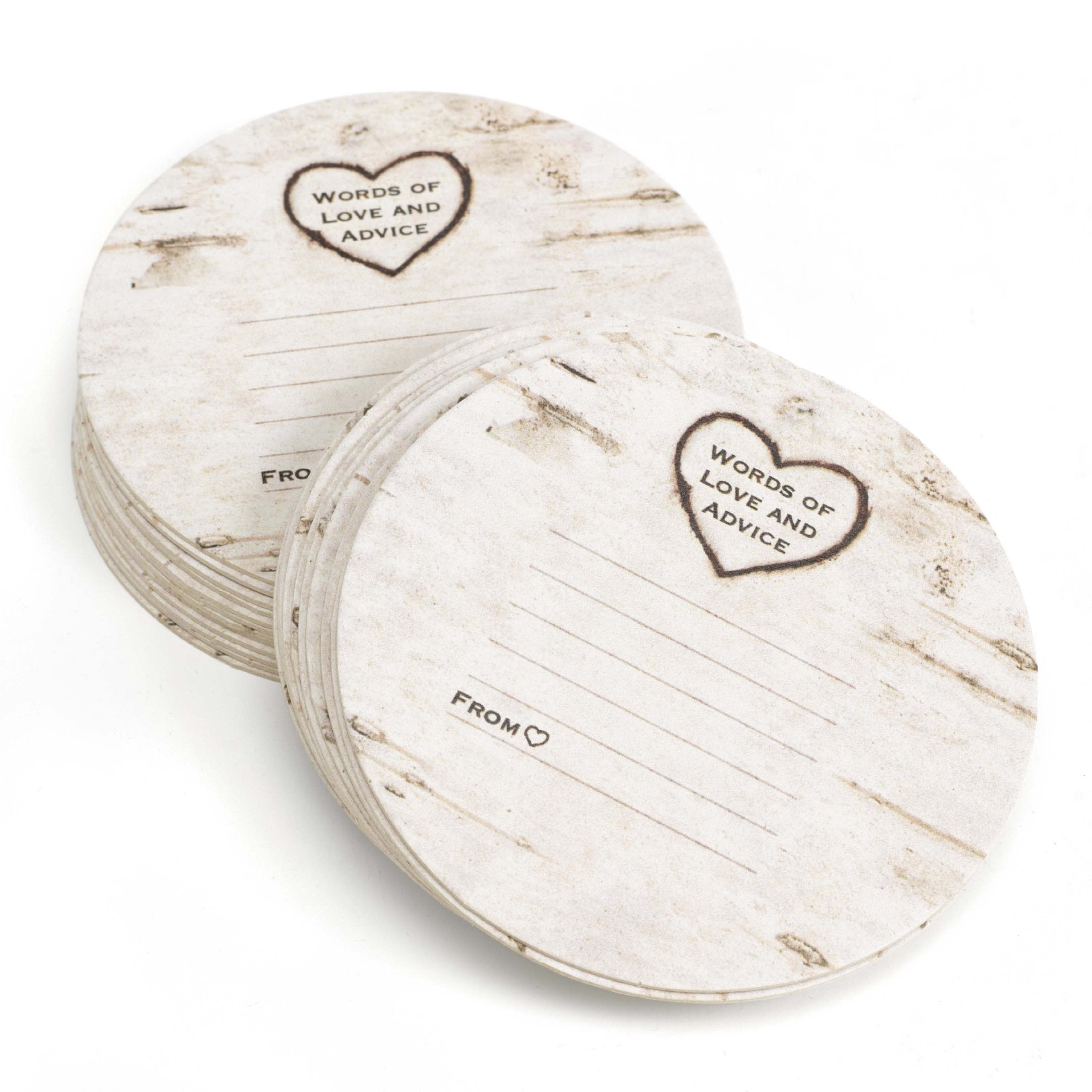 Hortense B. Hewitt Wood Grain Design Words Of Advice Coasters, Set Of 25