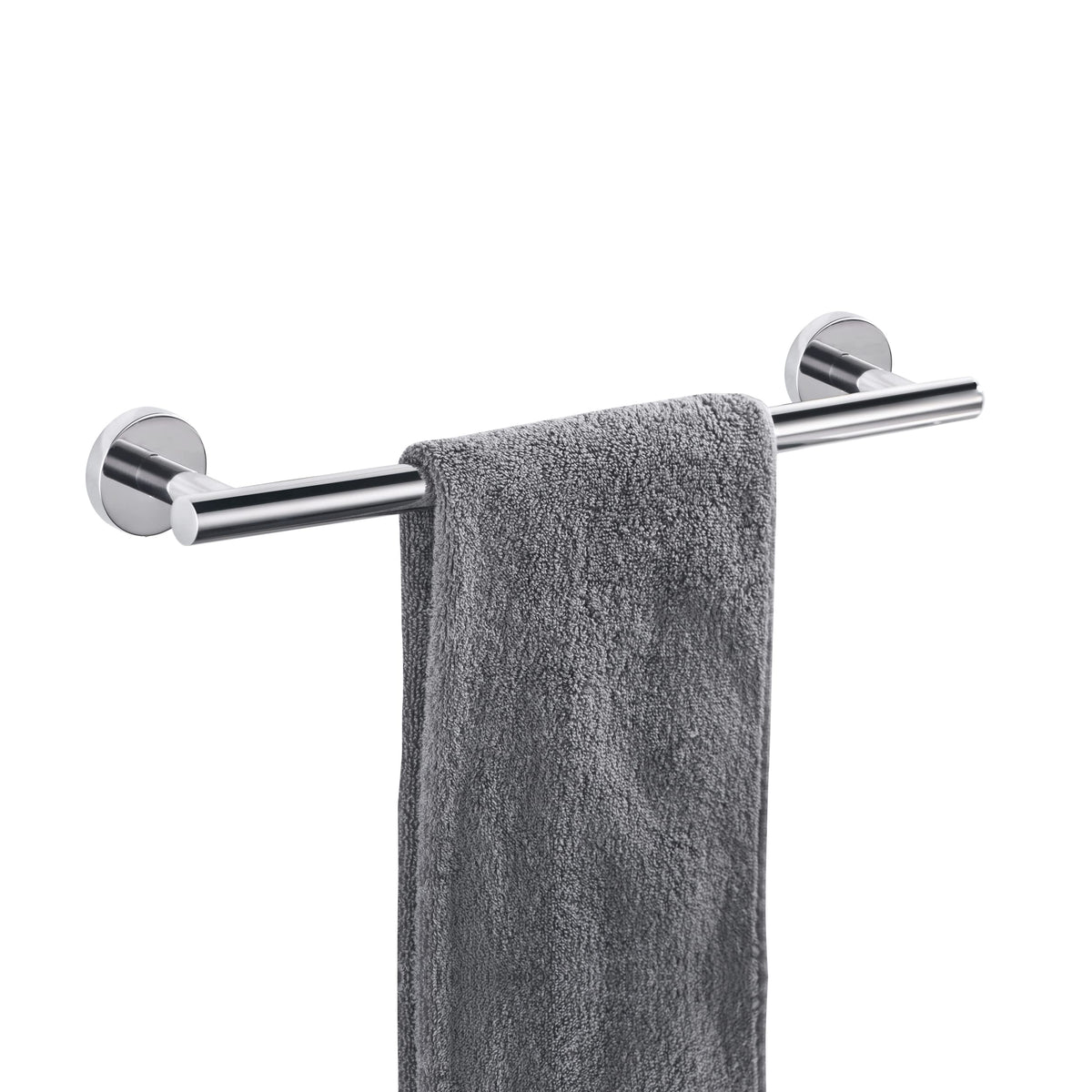 Nolimas Polished Chrome Bath Towel Bar Single Bars Towel Rack Rod Classic Wall Mounted Stainless Steel Bathroom Towel Bar Toilet