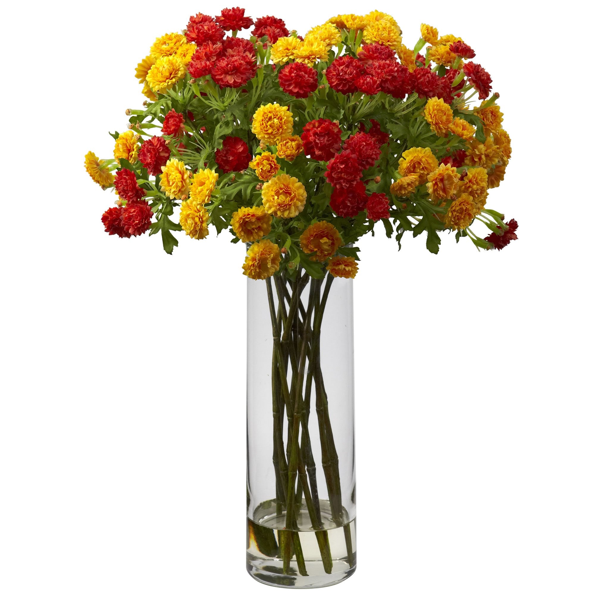 Nearly Natural 1216-BO N/A Japanese Silk Flower Arrangement, Burnt Orange