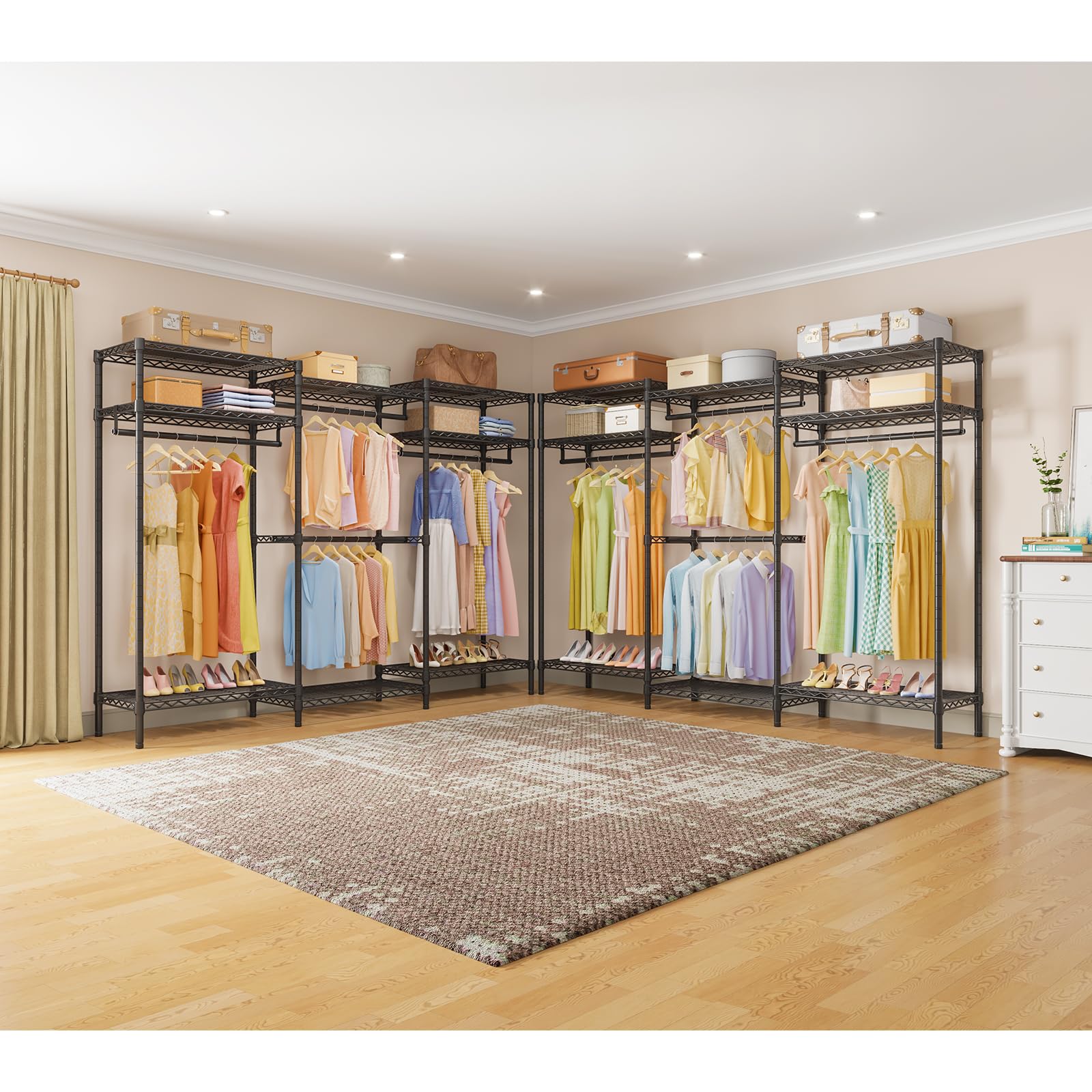 Vipek V5I Plus Wire Garment Rack Heavy Duty Clothes Rack For Hanging Clothes, Large Free Standing Wardrobe Closet Metal Clothing