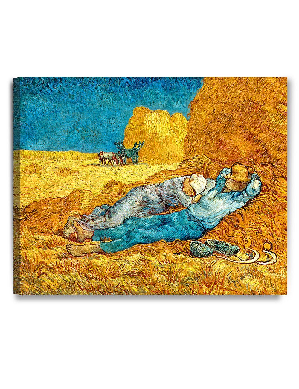 Decorarts - Noon: Rest From Work, Vincent Van Gogh Reproductions. Giclee Canvas Print Wall Art For Home Wall Decor. 30X24X1.5 In