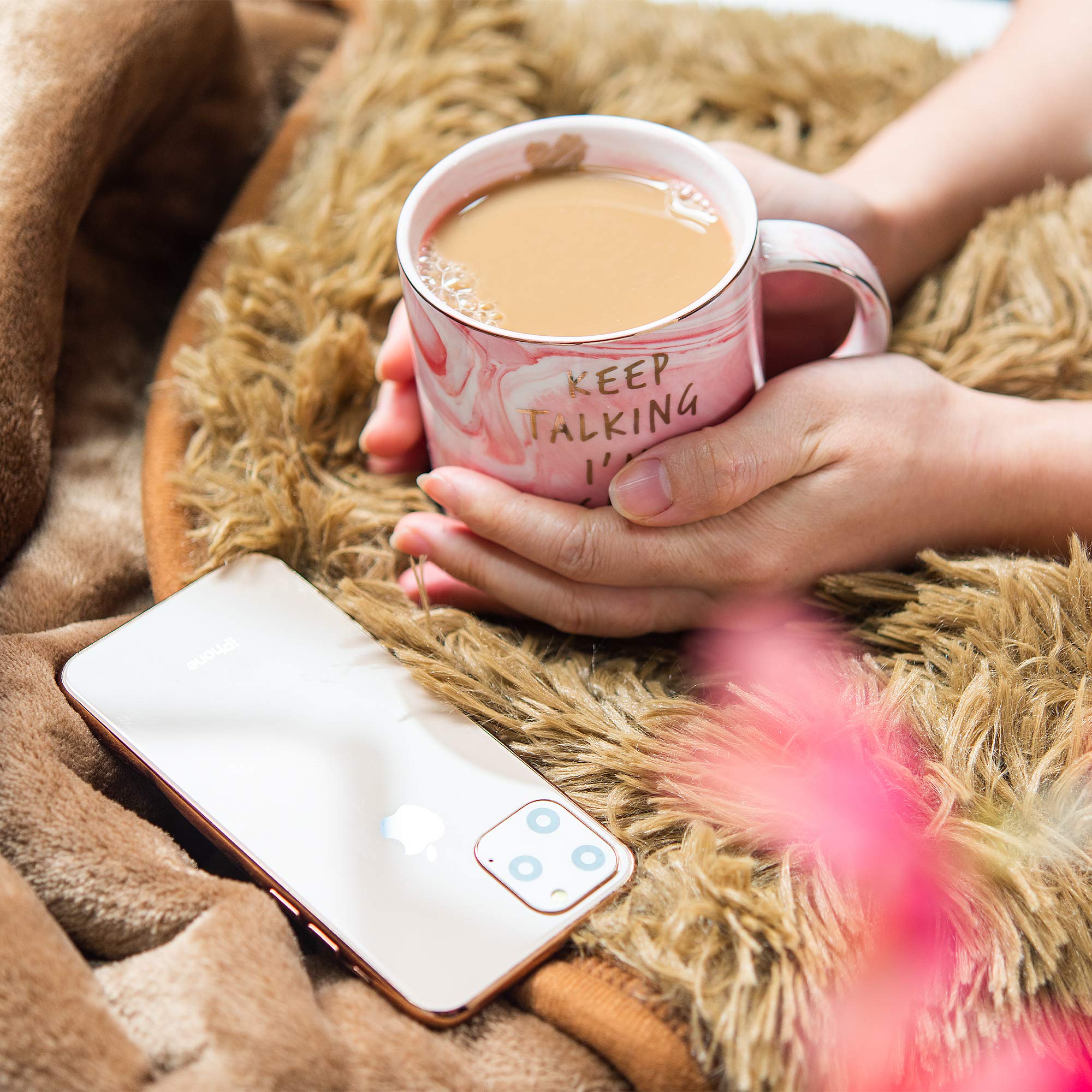 Psychology Gifts Funny Gift Idea for Psychologist  Psychiatrist  Therapist  School Counselor  Women  Boss  Mom  Coworker  Graduation - Keep Talking I'm Diagnosing You - Pink Coffee Mug 11.5oz Cup
