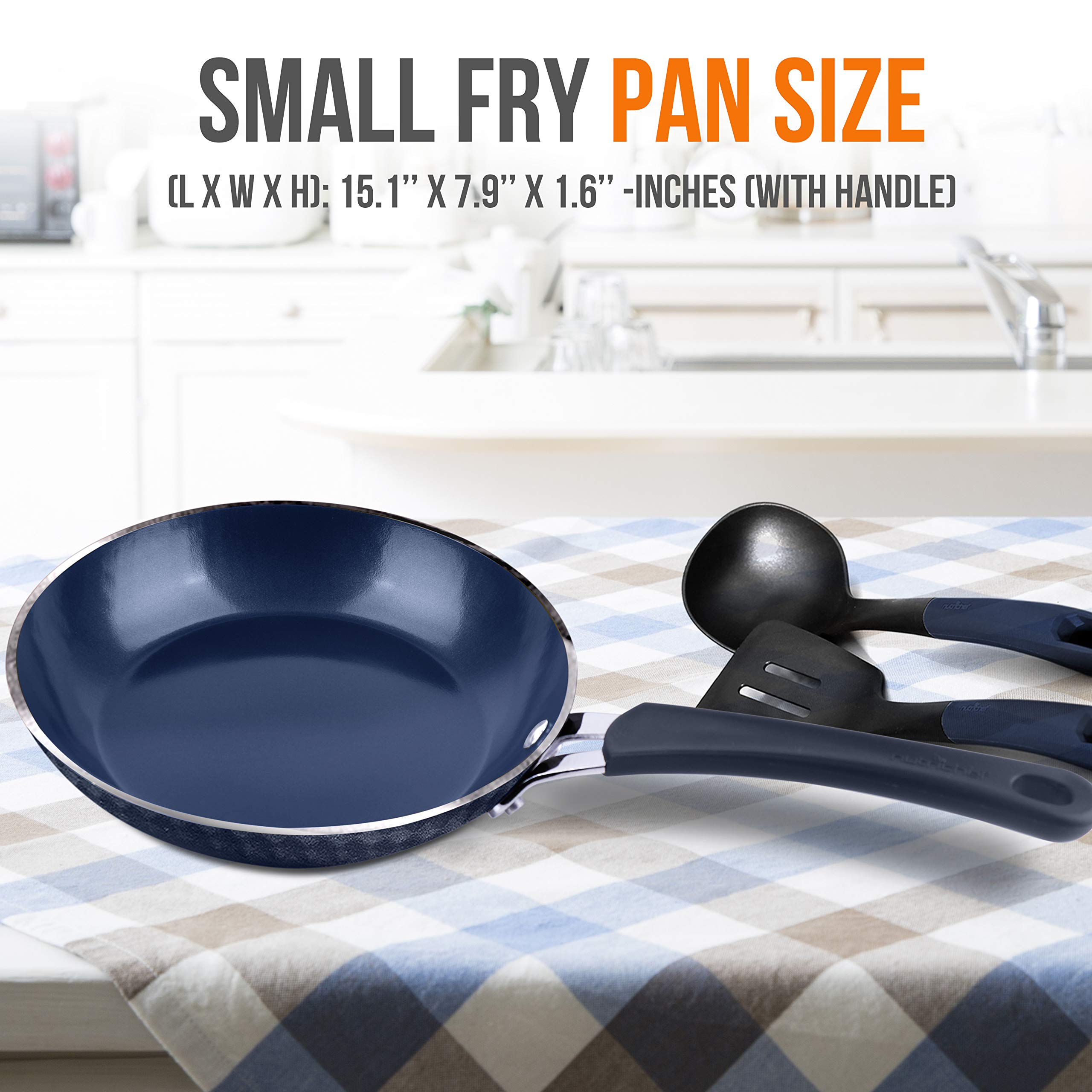 Nutrichef 8''Durable Small Fry Pan Non-Stick High-Qualified Kitchen Cookware,Induction Compatible Ptfe/Pfoa/Pfos-Free Heat Resis