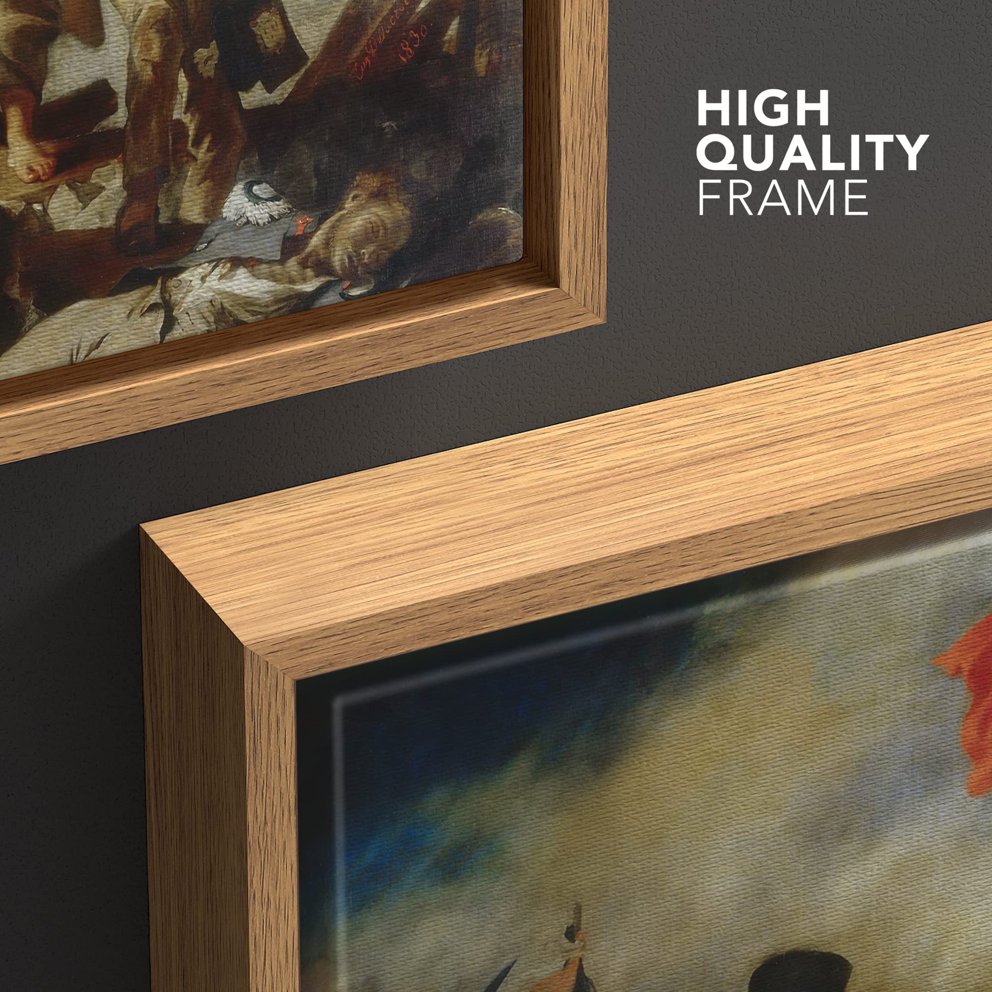 Wall26 Liberty Leading The People By Eugene Delacroix Giclee Framed Canvas Prints Wrapped Gallery Wall Art | Stretched And Frame