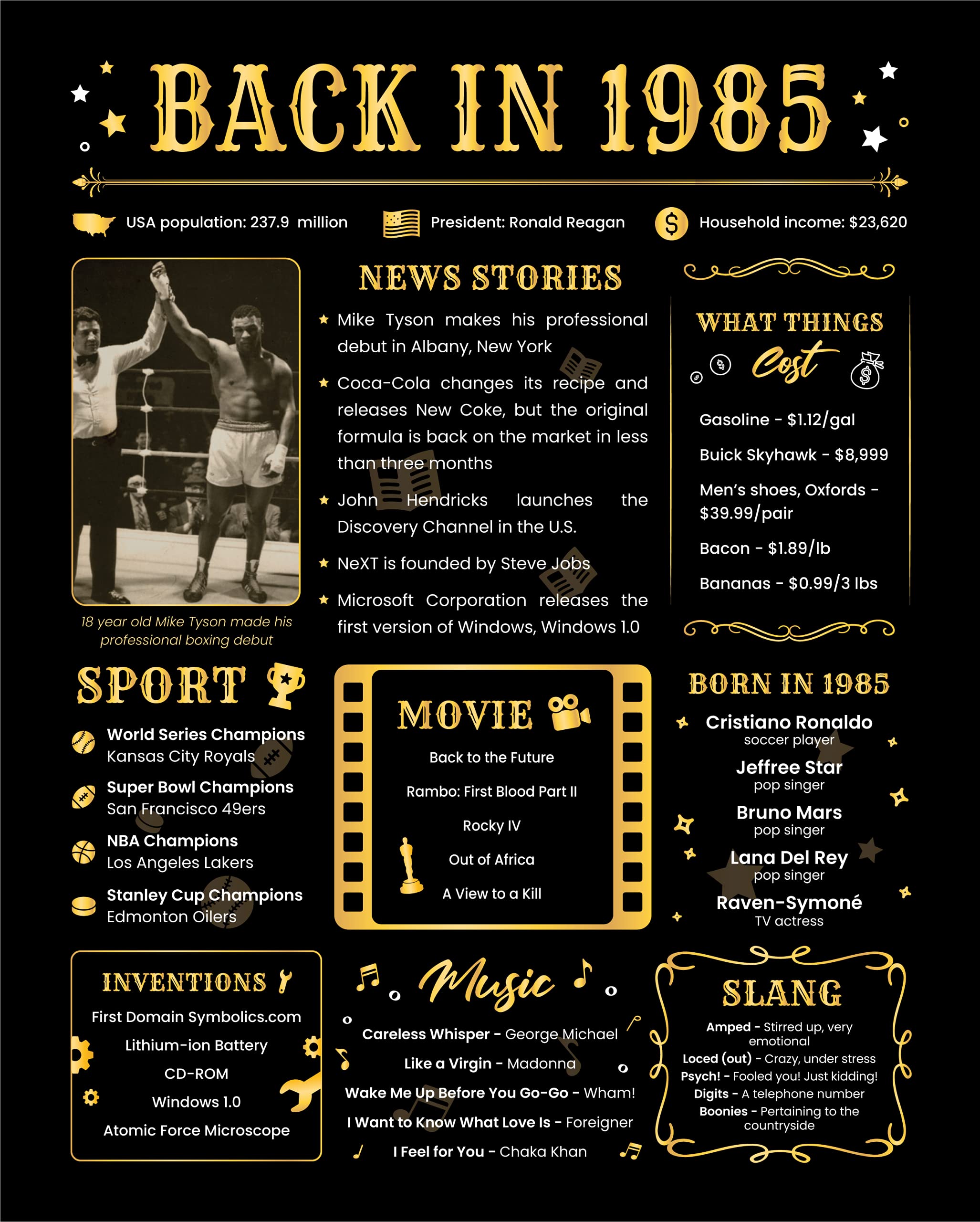 Back In 1985 Birthday Card - 39Th Birthday Gift For Women Or Men - 39Th Birthday Decoration For Her Or Him - Funny Table Centerp