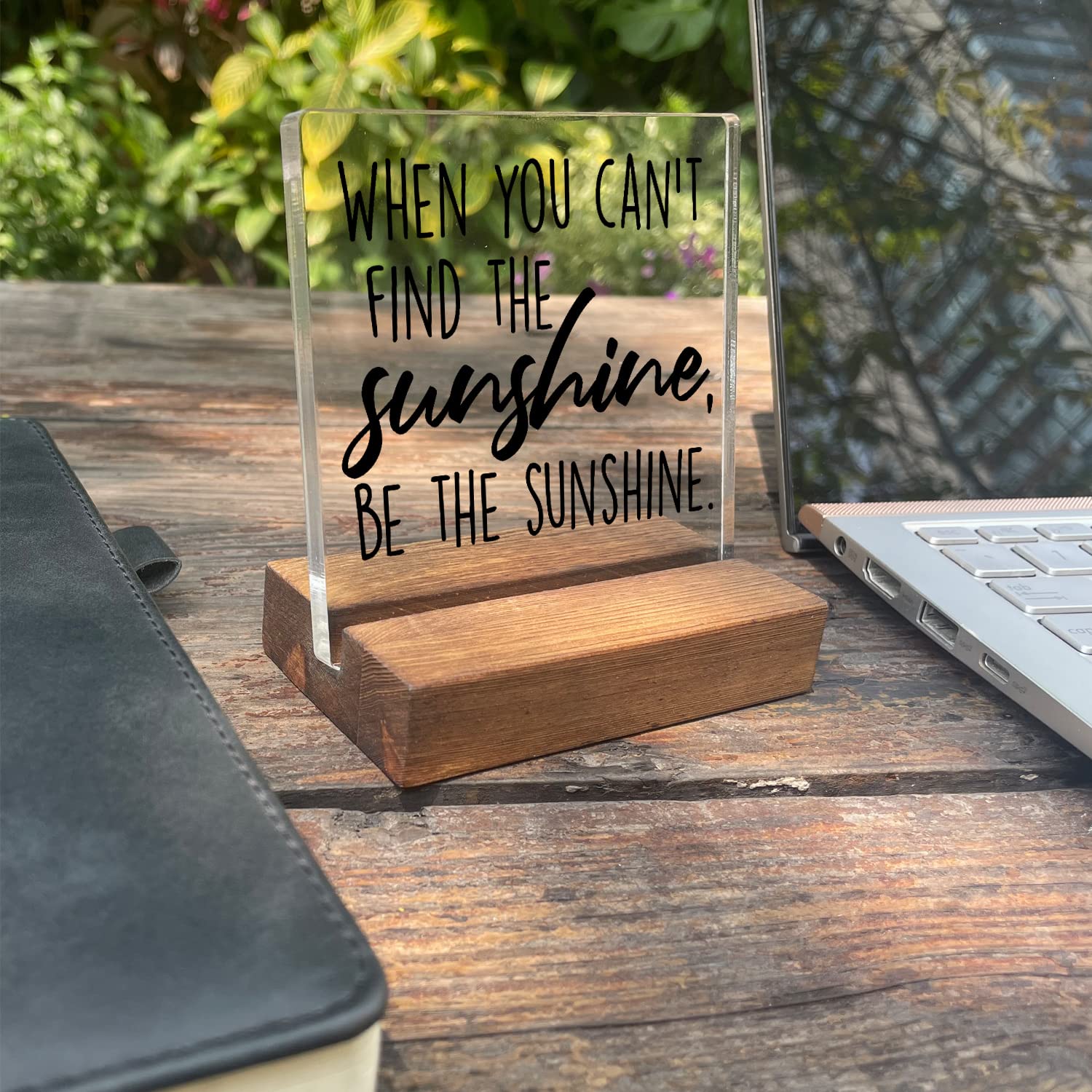 Be The Sunshine Inspirational Quotes Desk Decor Gifts For Women Best Friend Encouragement Office Inspiration Positive Plaque Acr