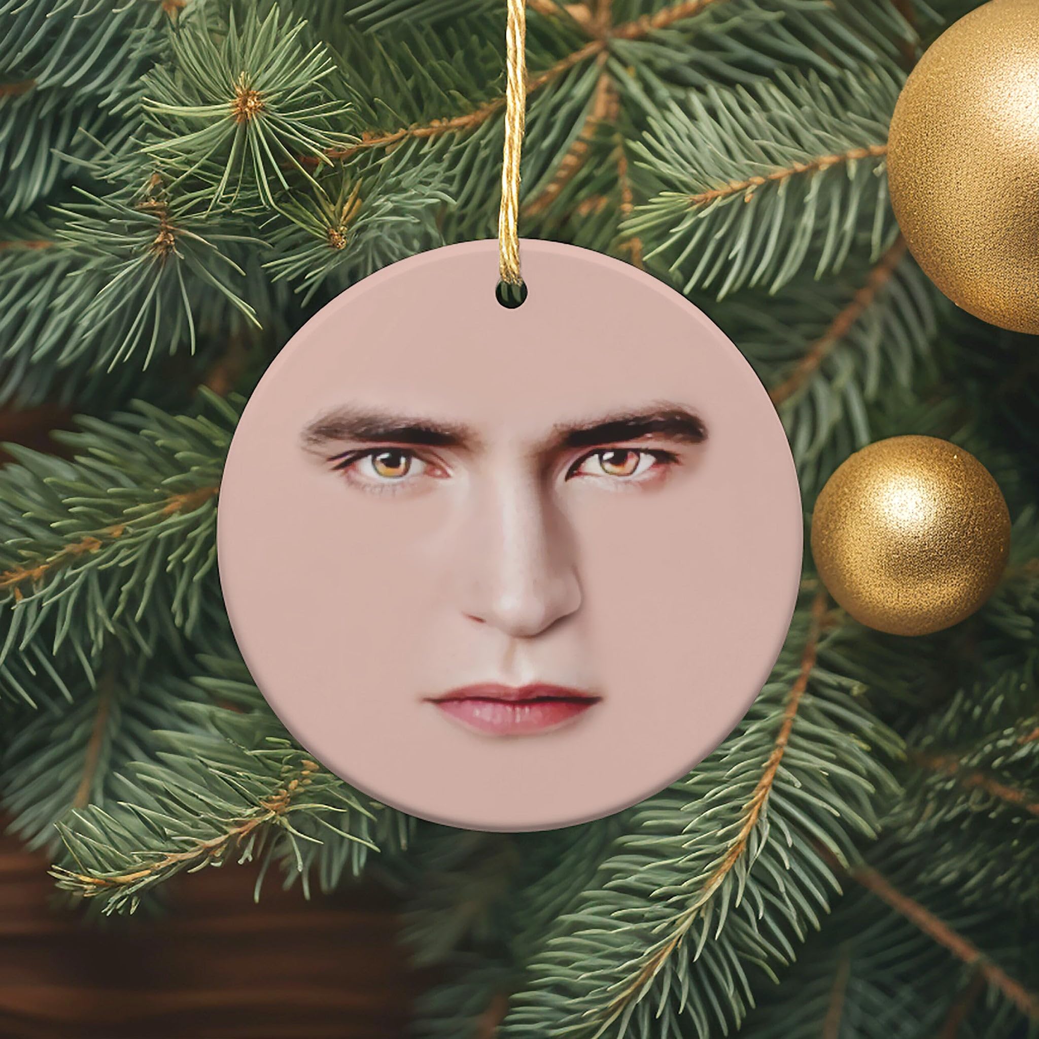 Christmas Decorations - Christmas Ornaments - Funny Face Ornament - Gift for Movie Fans - Haging Ornaments - Ceramic Decor - Fun