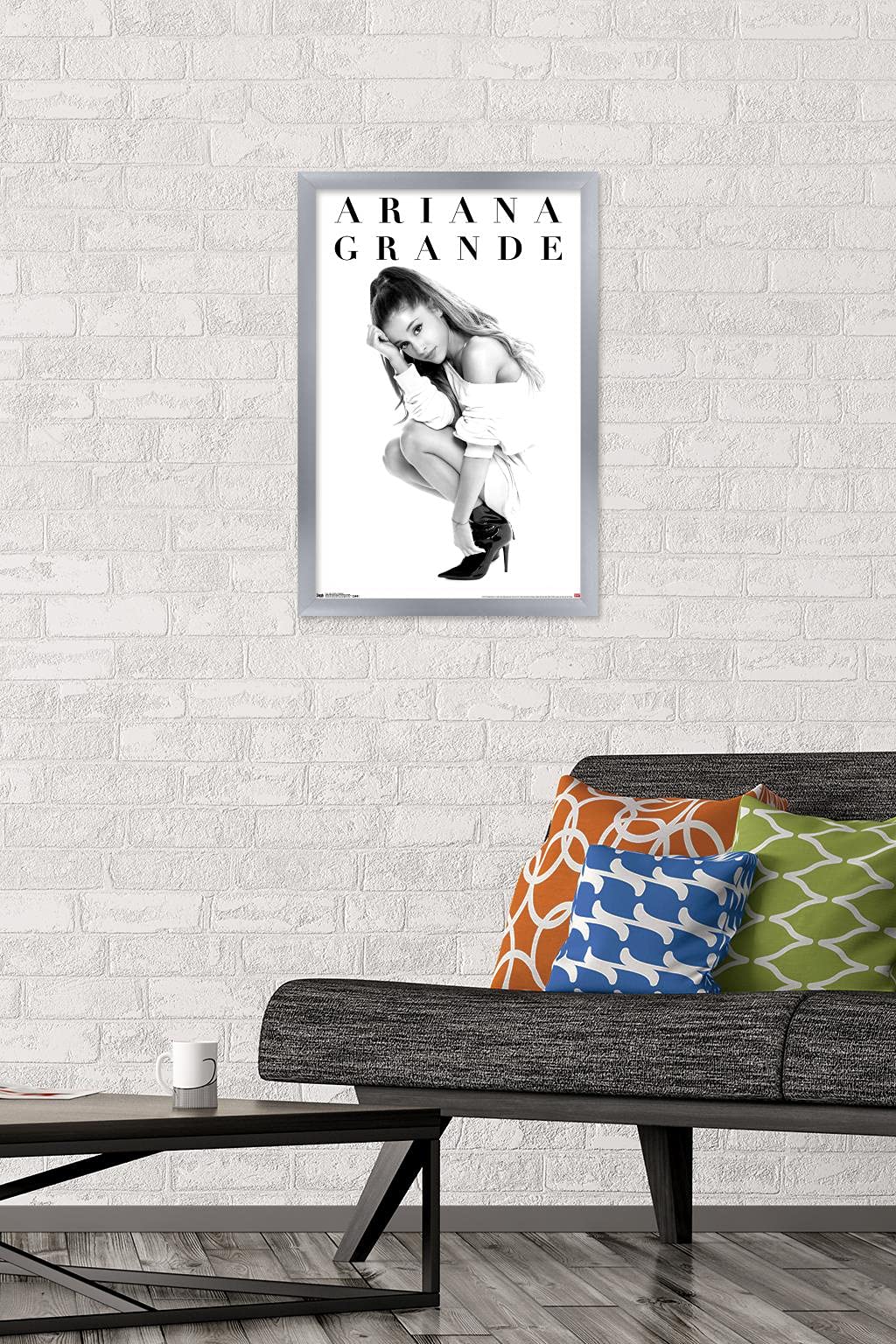 Trends International Ariana Grande - Honeymoon Wall Poster, 22.4L X 14.7W, Silver Framed Version