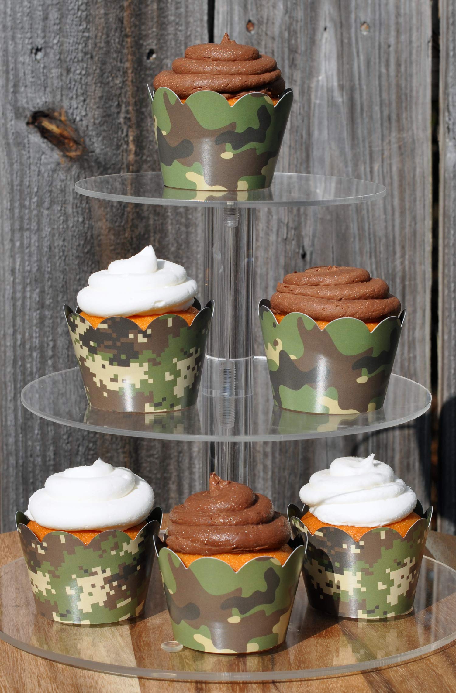 Camouflage Cupcake Wrappers For Gender Reveals, Baby Shower Party Supplies, Boy/Girl Birthday Parties, Hunting Or Military Theme