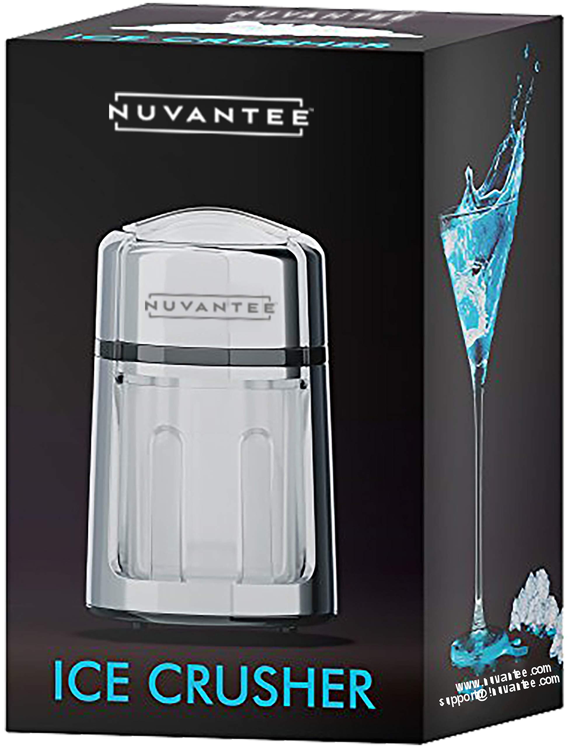 Nuvantee Manual Ice Shaver  Stainless Steel Snow Cone Maker, NonSlip, BPA Free