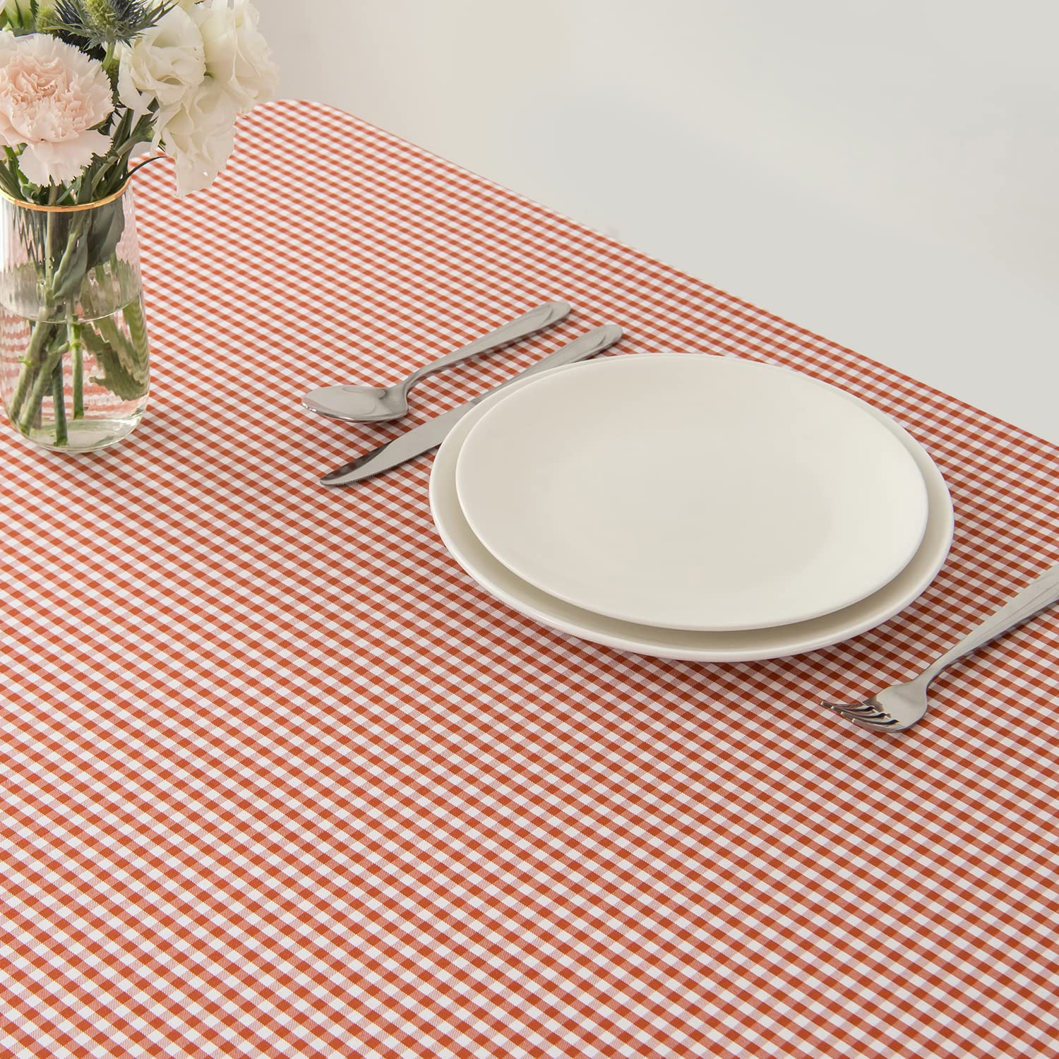 Maxmill Checkered Square Tablecloth Waterproof Spillproof Wrinkle Resistant Heavy Weight Soft Gingham Dining Room, Kitchen Table