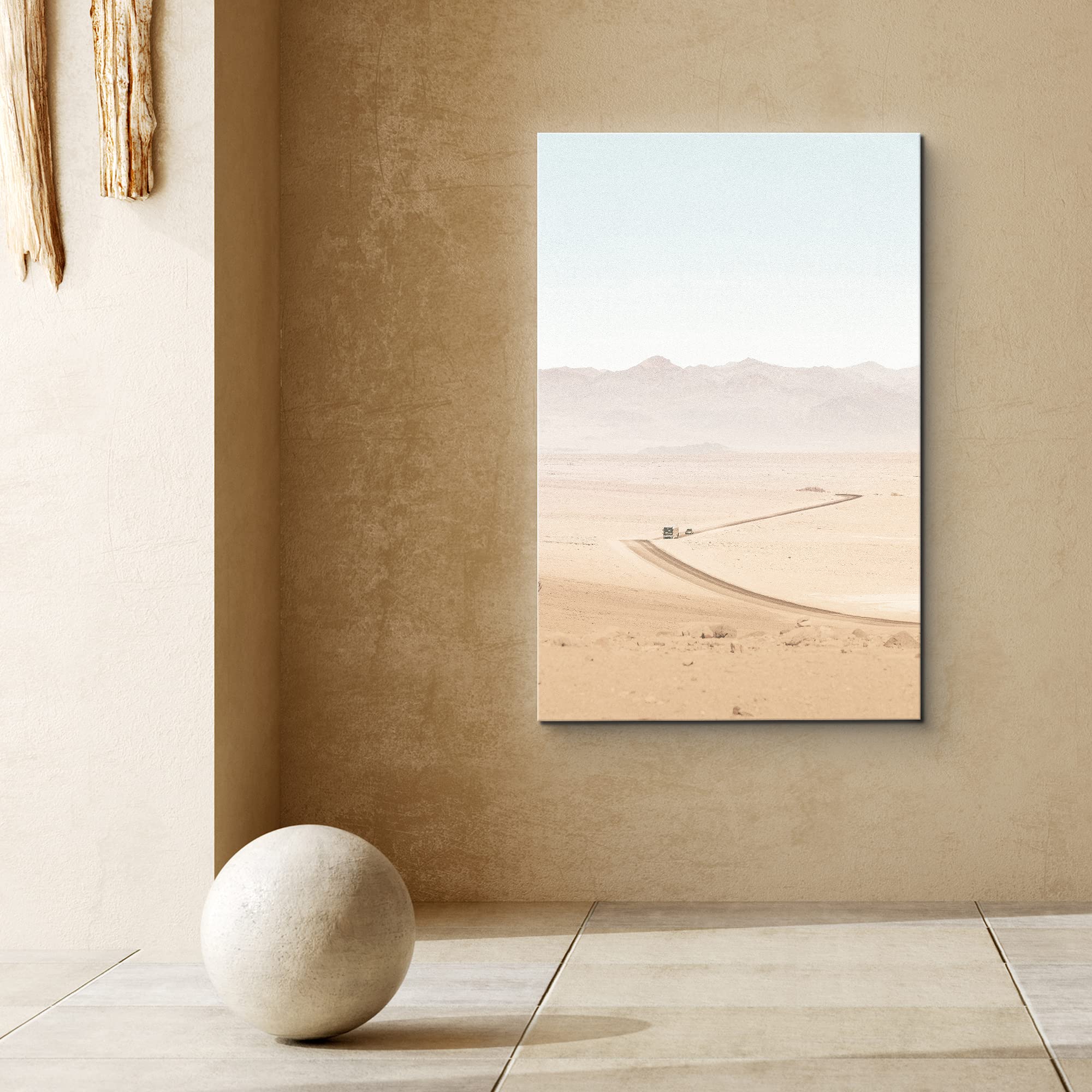 Signford Canvas Print Wall Art Desert Trail Into Mountains Nature Wilderness Photography Modern Art Rustic Landscape Colorful Mu