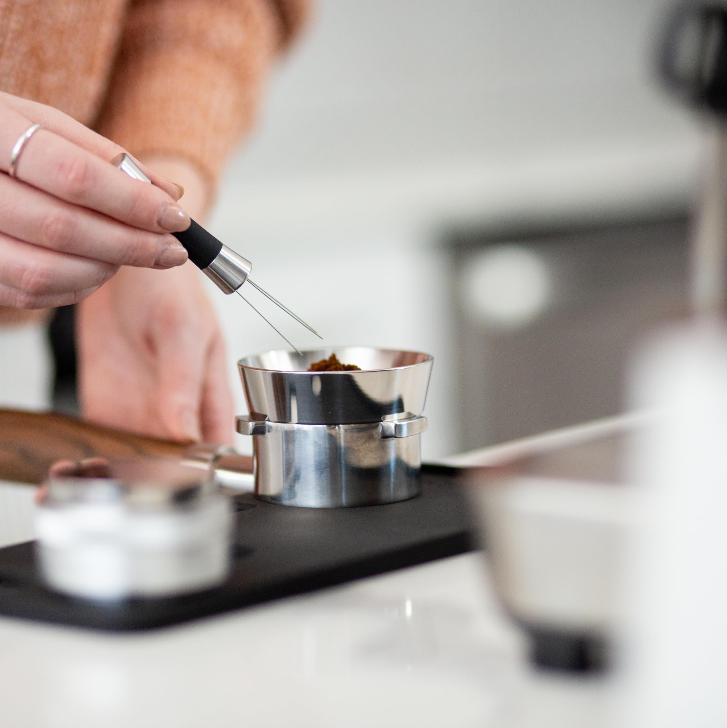 Crema Coffee Products | Tamping Mat - Dual Boiler | Non-Slip Silicone | Firm & Secure Mat | Protect Countertops & Portafilter |
