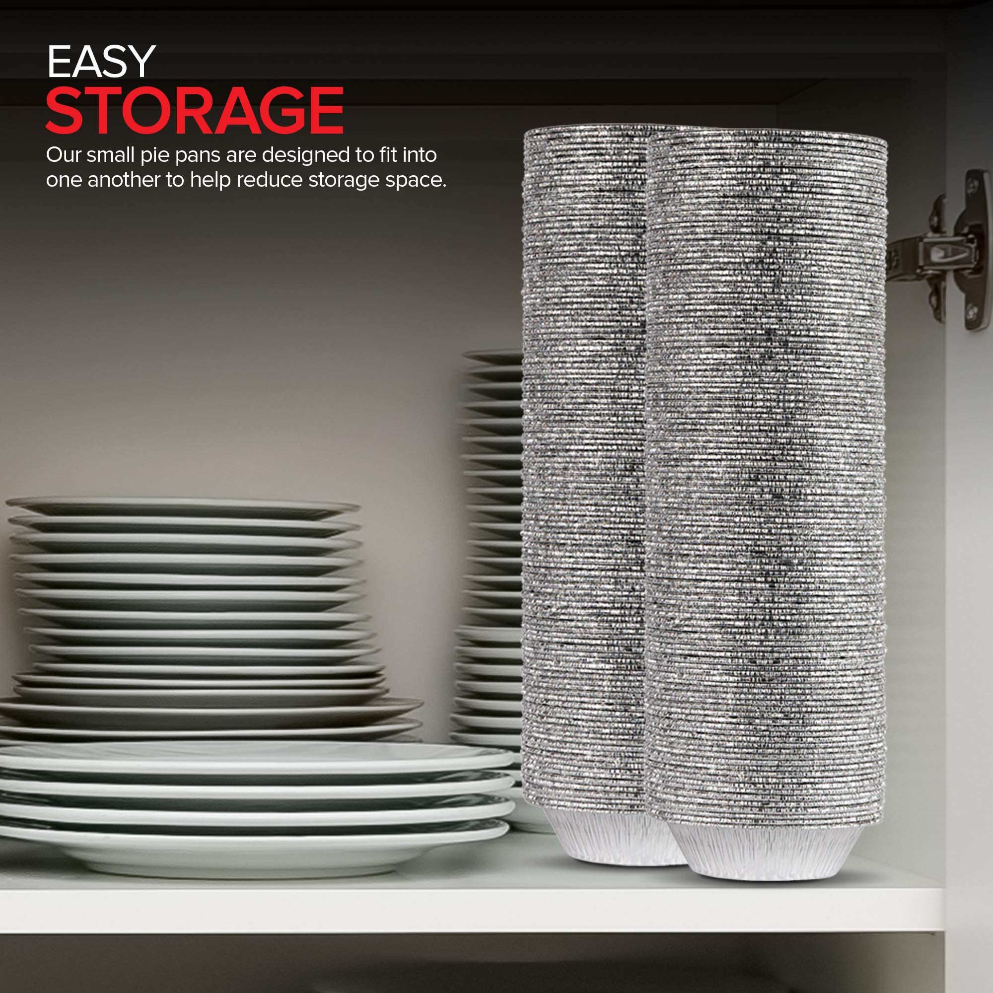 Stock Your Home 3 Inch Aluminum Foil Pie Pans (50 Count) Disposable & Recyclable Mini Pie Pans, Small Pie Tin For Baking, Cafes,