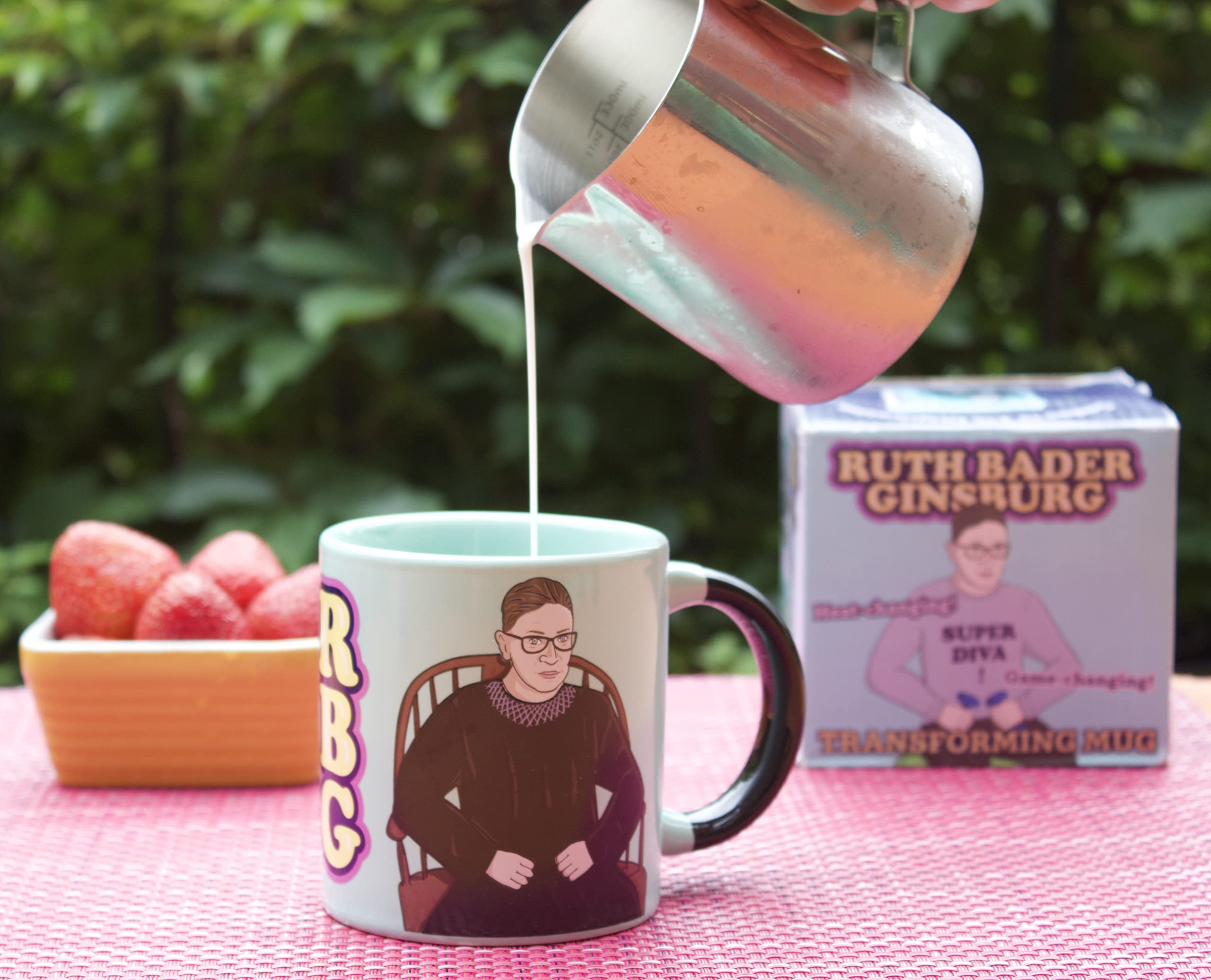 Ruth Bader Ginsburg Heat Changing Mug - Add Coffee And Rbg Changes From Judicial Robes To Workout Gear