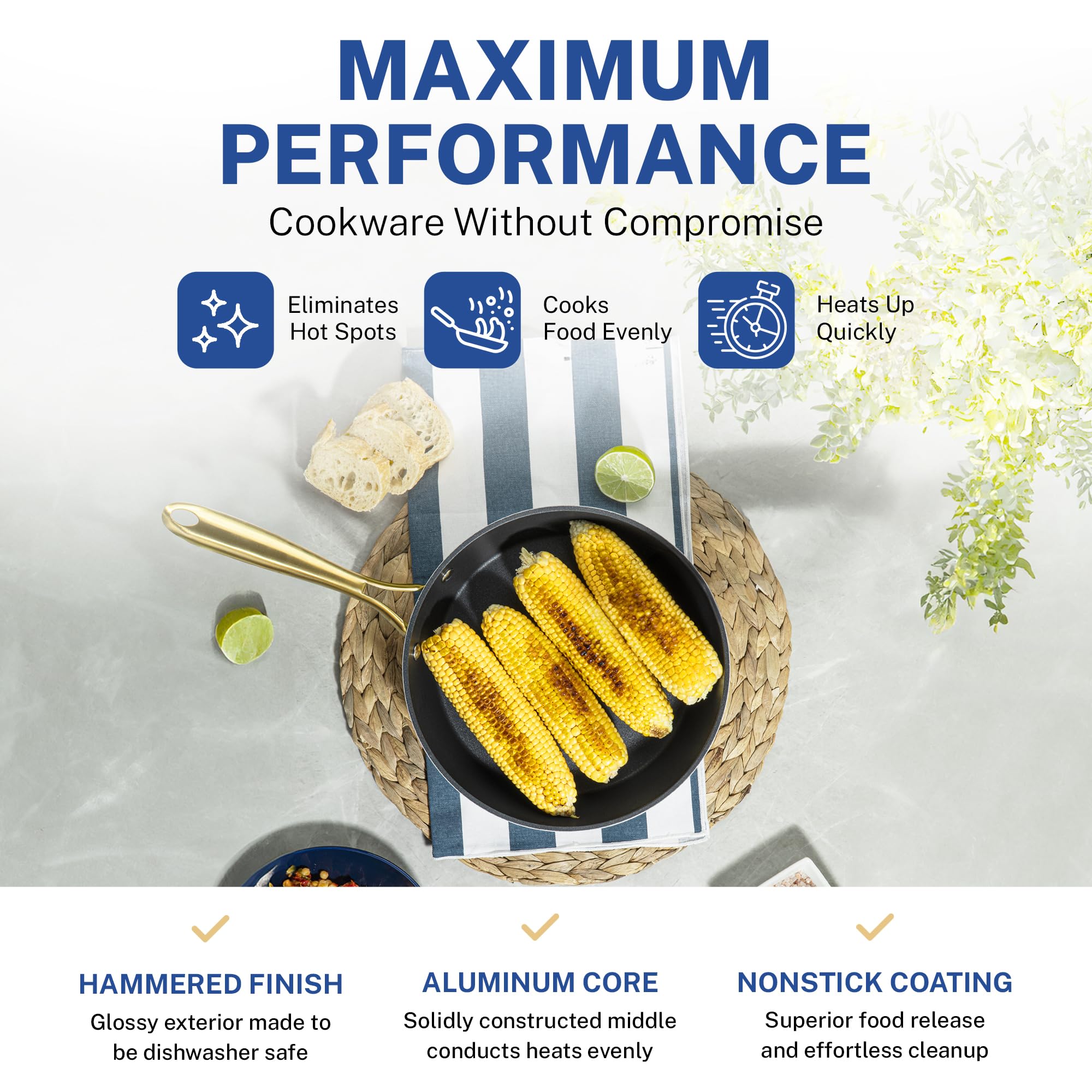 Granitestone 10 Inch Non Stick Frying Pans Nonstick Frying Pan Skillet Nonstick Pan, Large Non Stick Pan, Induction Pan, Kitchen